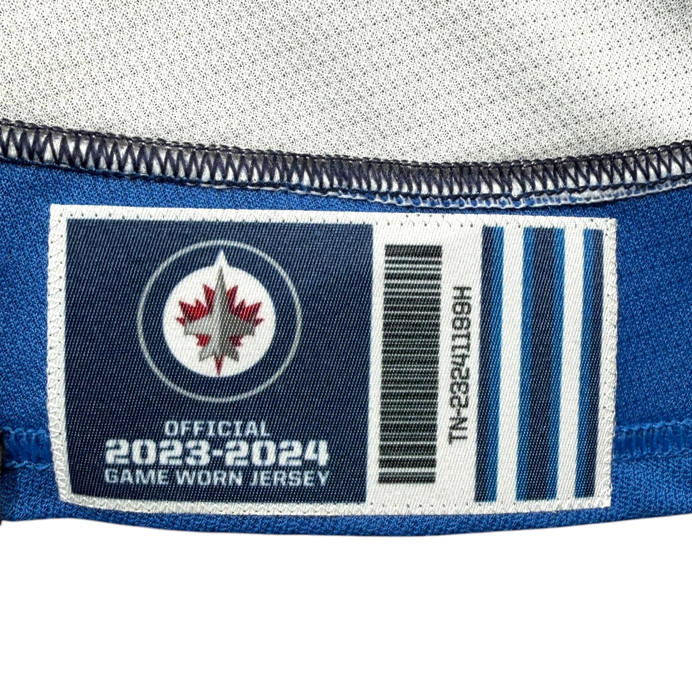 Jeff Malott Winnipeg Jets 2023/24 Game Worn Adidas NHL Jersey COA
