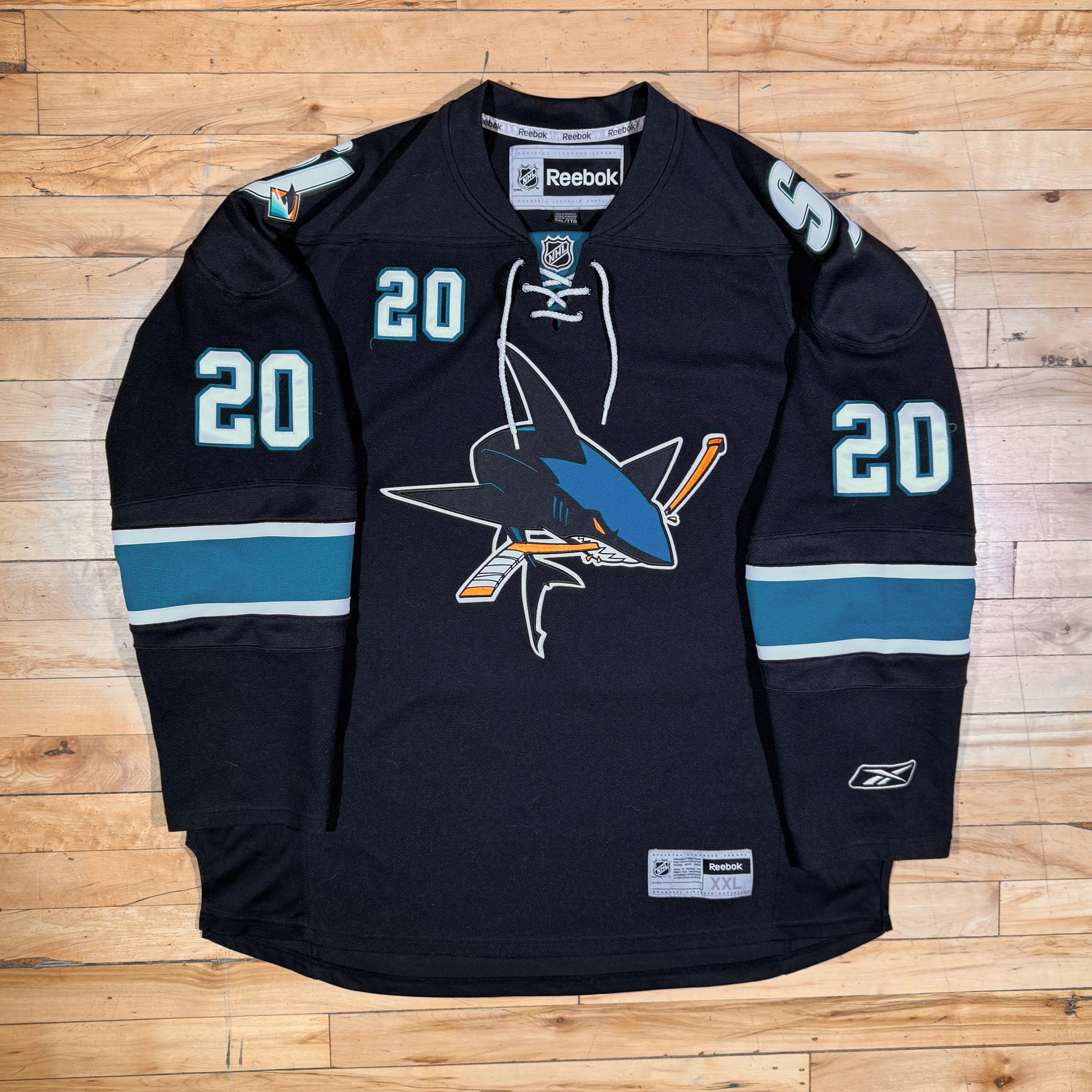 Evgeni Nabokov San Jose Sharks Vintage Signed Reebok NHL Hockey Jersey Size XXL