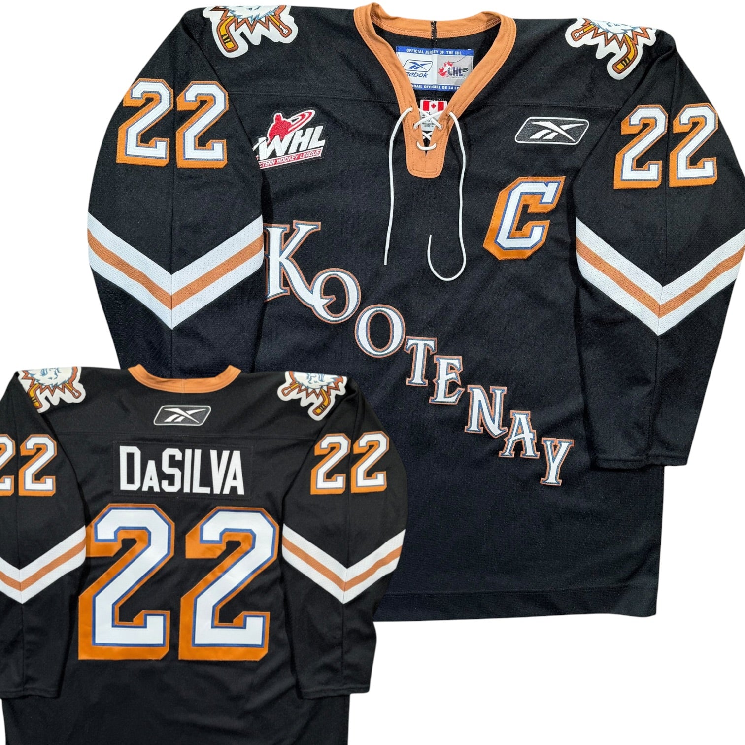 Steve DaSilva Kootenay Ice Vintage Reebok WHL Jersey - XL