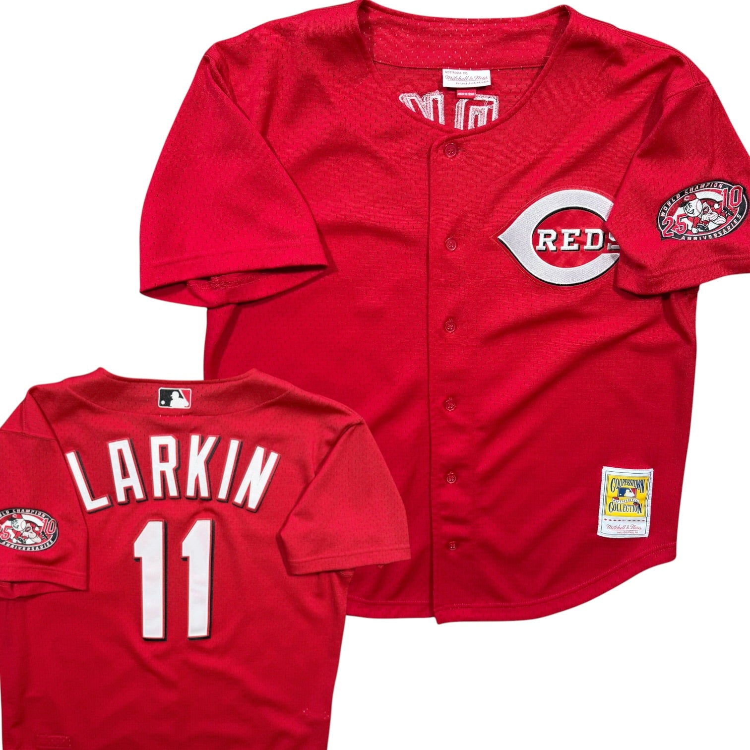 Barry Larkin Cincinnati Reds Mitchell & Ness MLB Jersey -44/Large