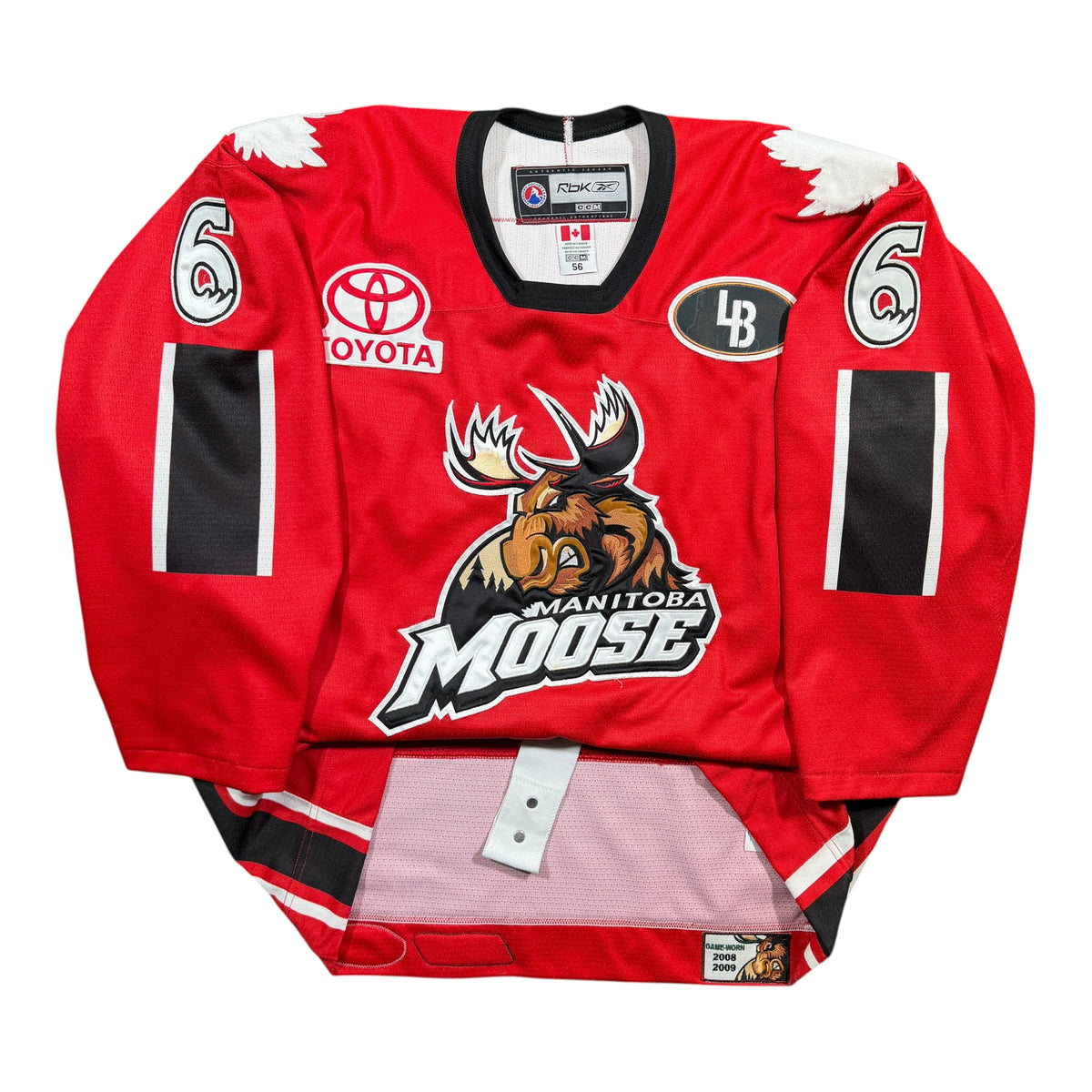 Daniel Rahimi Manitoba Moose 2008/09 Team Canada Game Worn Reebok AHL Jersey