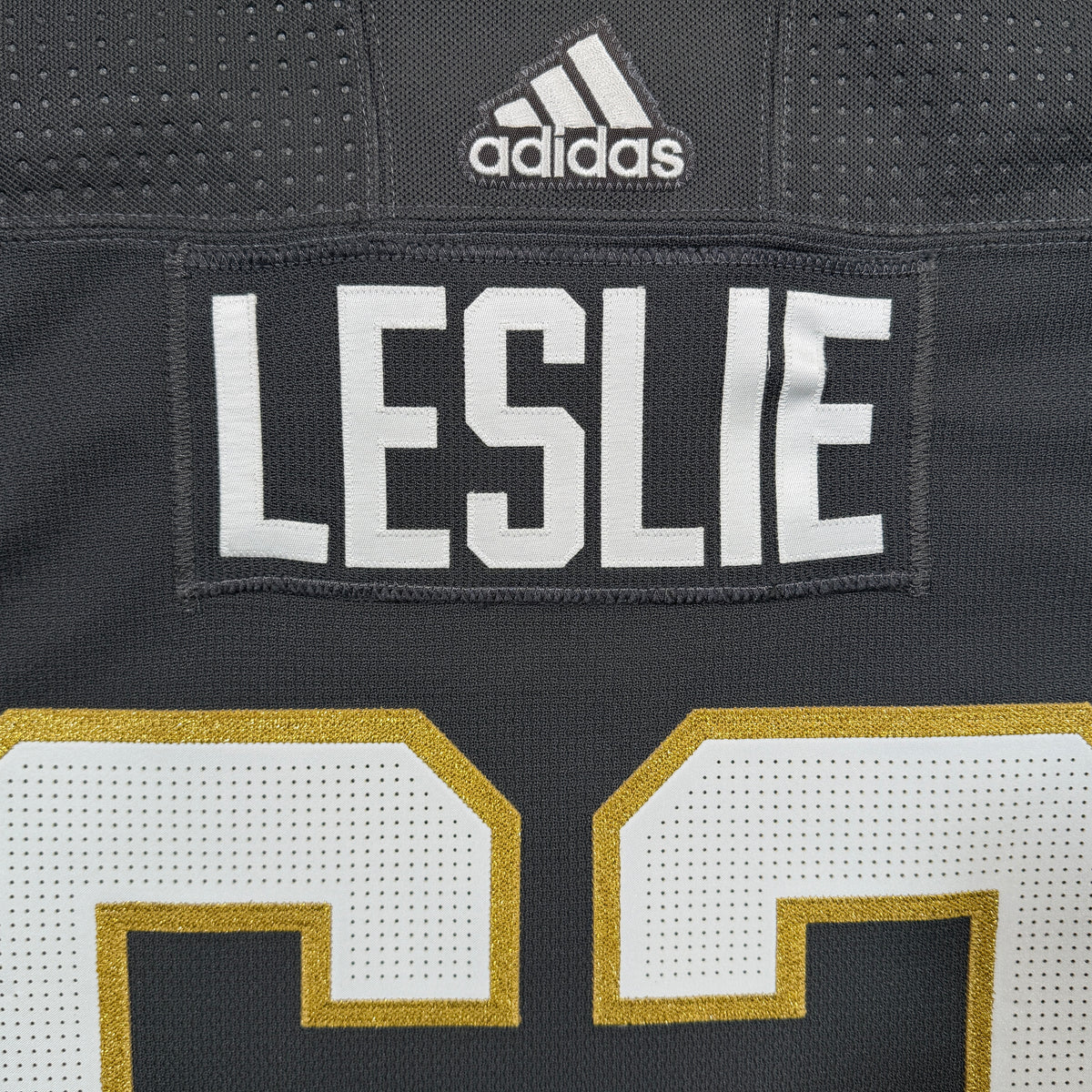 Zac Leslie Vegas Golden Knights 2018/19 Game Issued Adidas MIC NHL Jersey - 56/XXL