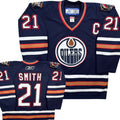 Jason Smith Edmonton Oilers Vintage Reebok Authentic Signed MIC NHL Jersey - 52/XL