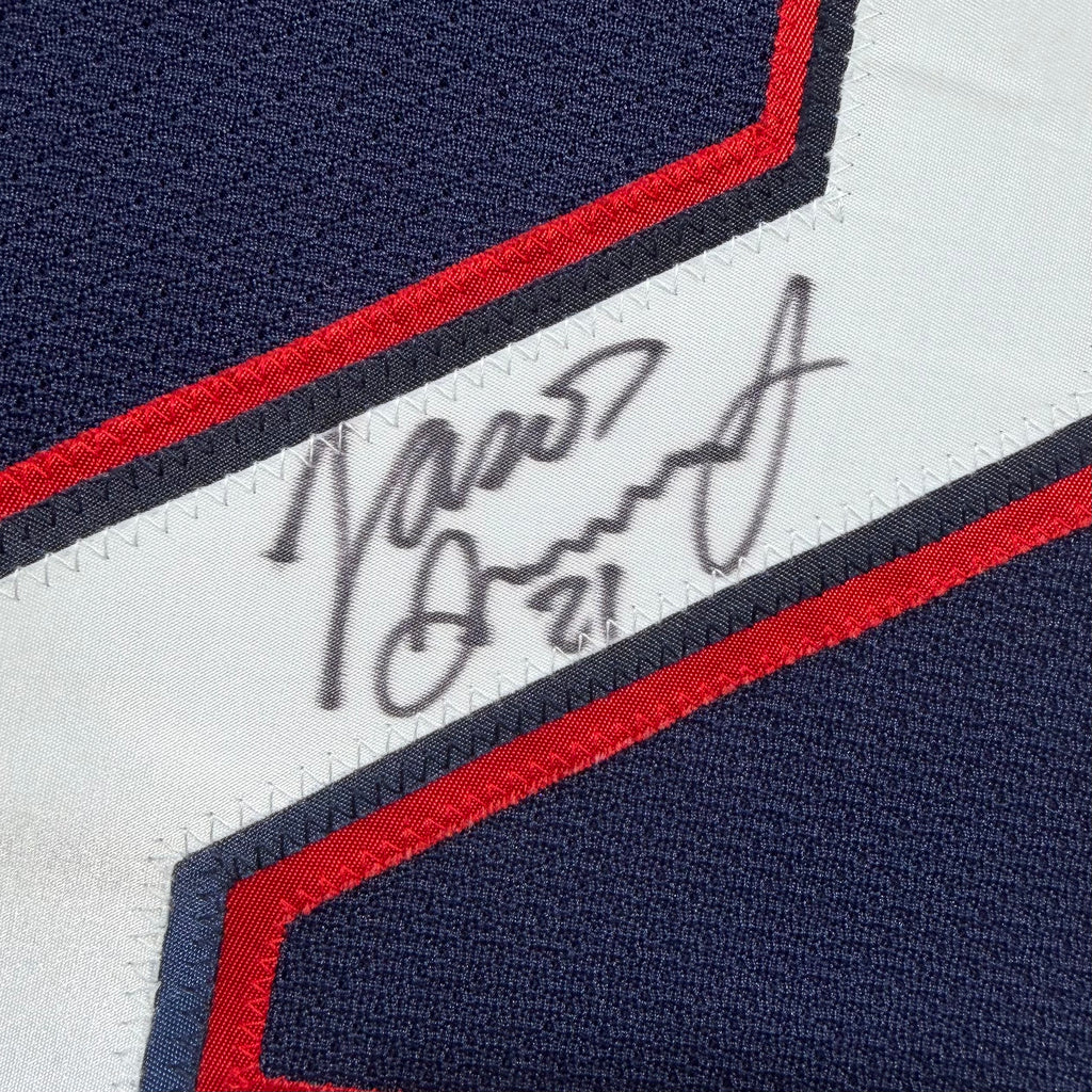 Jason Smith Edmonton Oilers Vintage Reebok Authentic Signed MIC NHL Jersey - 52/XL