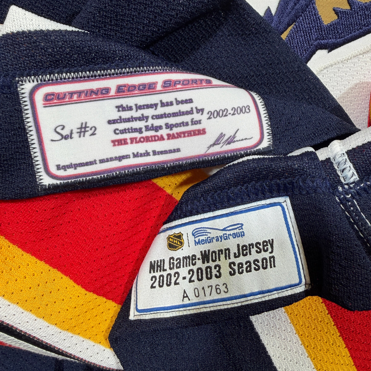Simon Lajeunesse Florida Panthers 2002/03 Game Issued CCM NHL Jersey COA