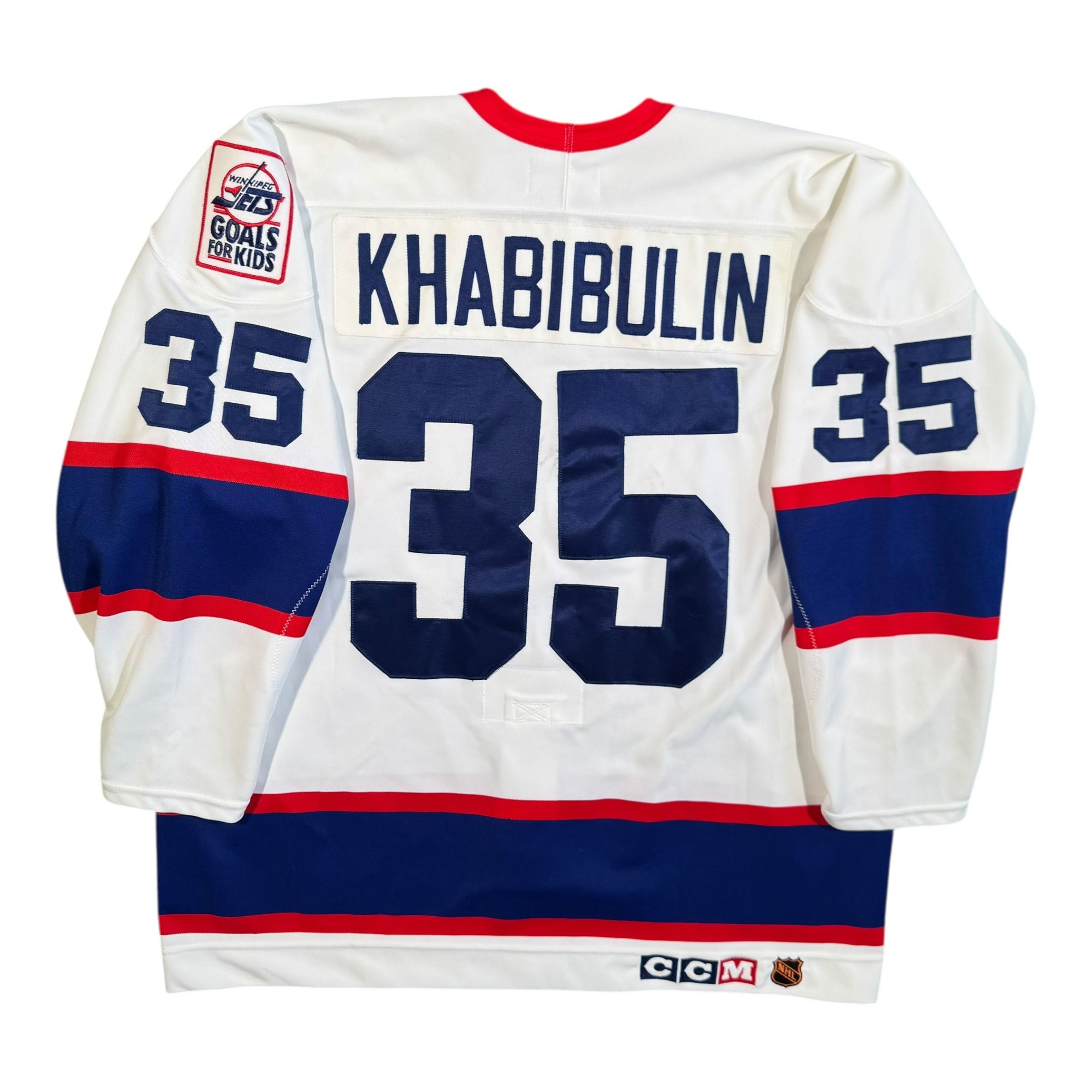 Nikolai Khabibulin Winnipeg Jets Vintage CCM Authentic MIC NHL Jersey Size 54