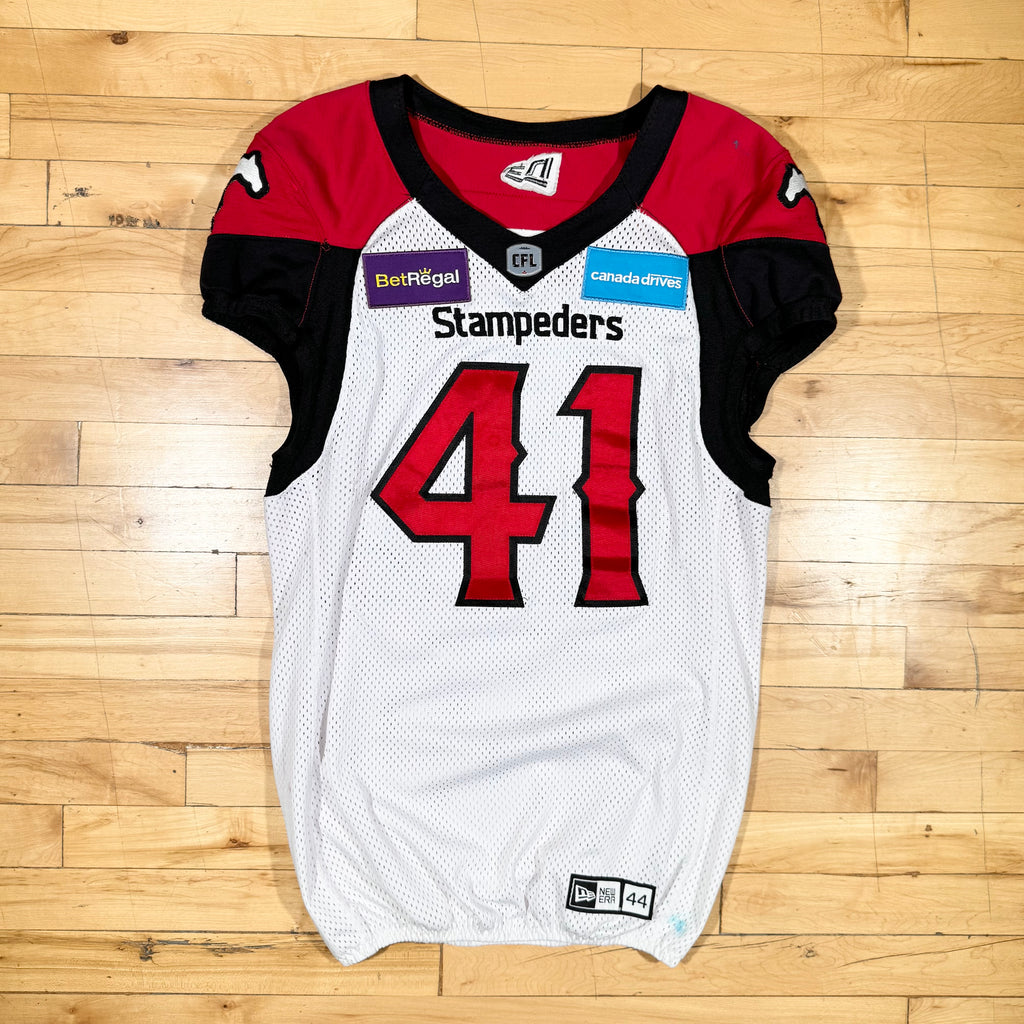 Mike Rose Calgary Stampeders 2022 Game Worn Autographed CFL Adidas Jersey