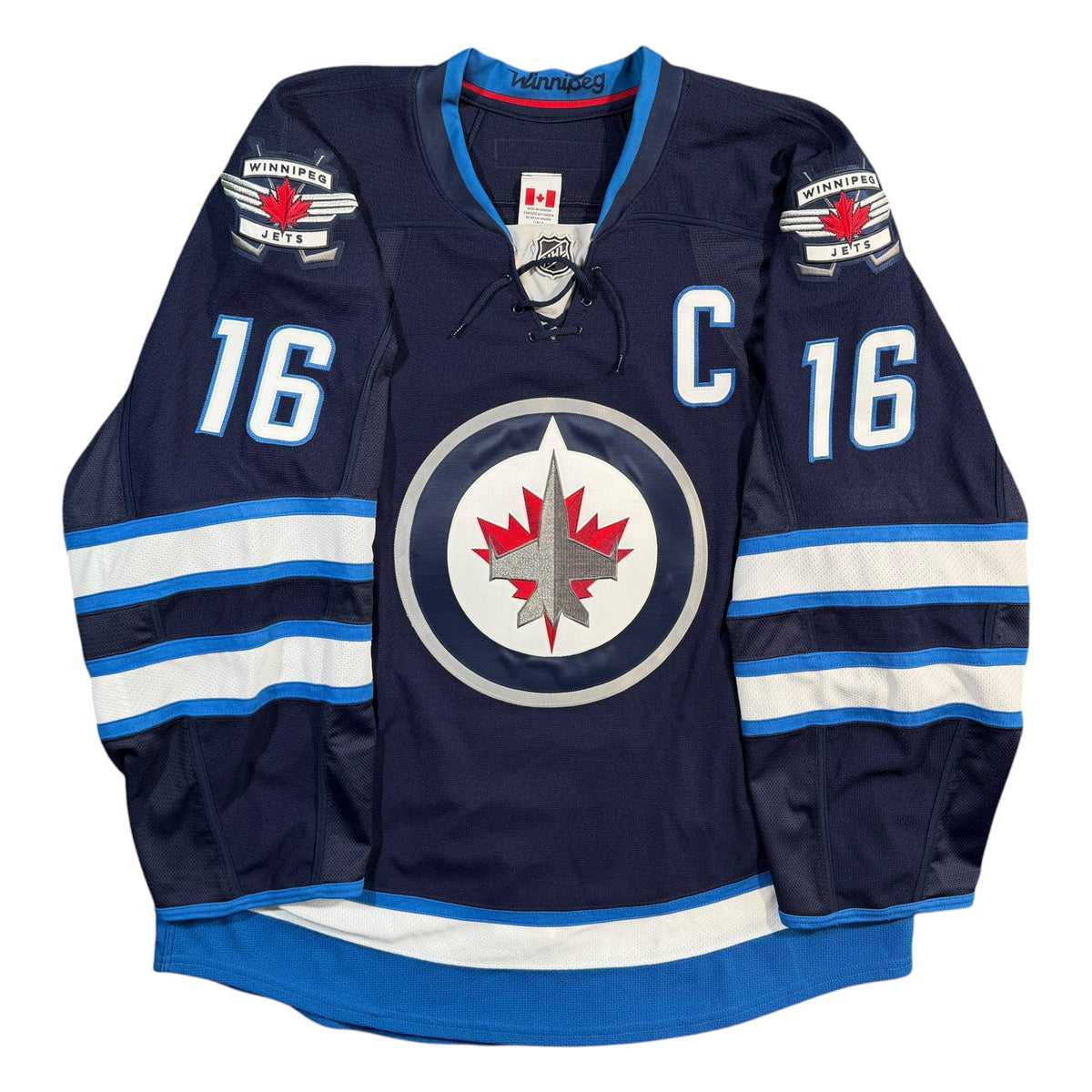 Andrew Ladd Winnipeg Jets Team Issued Reebok MIC NHL Jersey - 54/XL