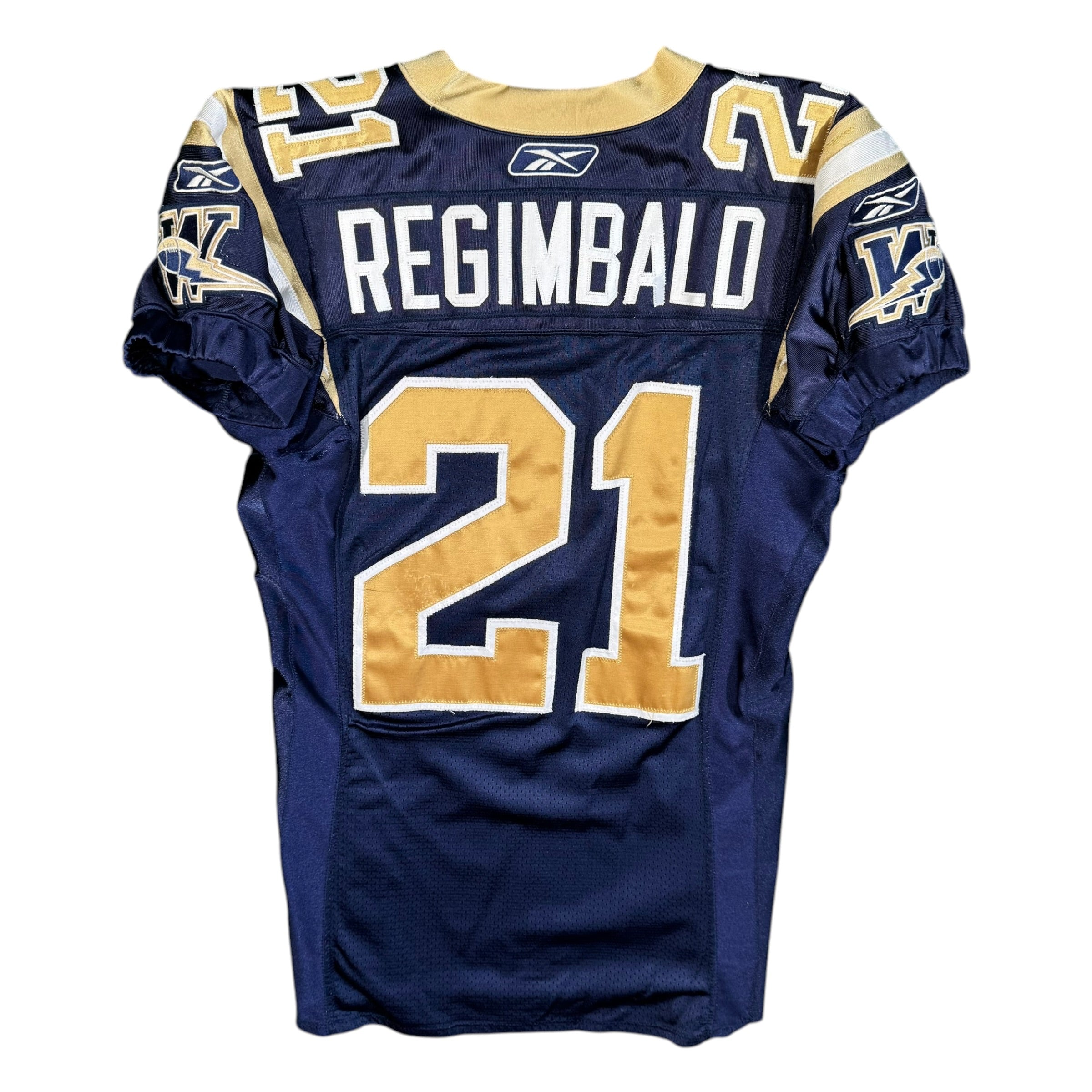 Scott Regimbald Winnipeg Blue Bombers 2005 Game Worn CFL Reebok Jersey