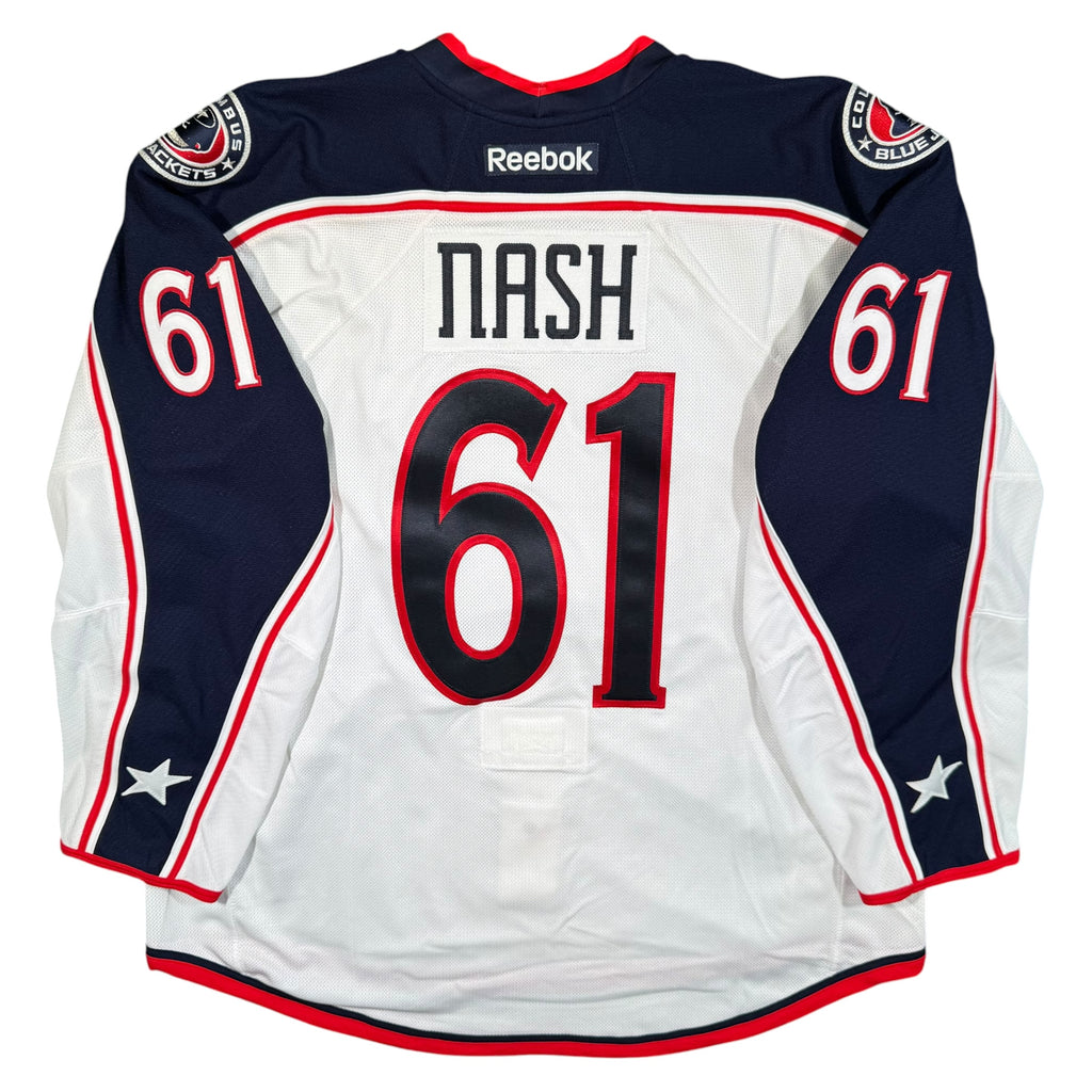 Rick Nash Columbus Blue Jackets Team Issued Reebok MIC Jersey -58+