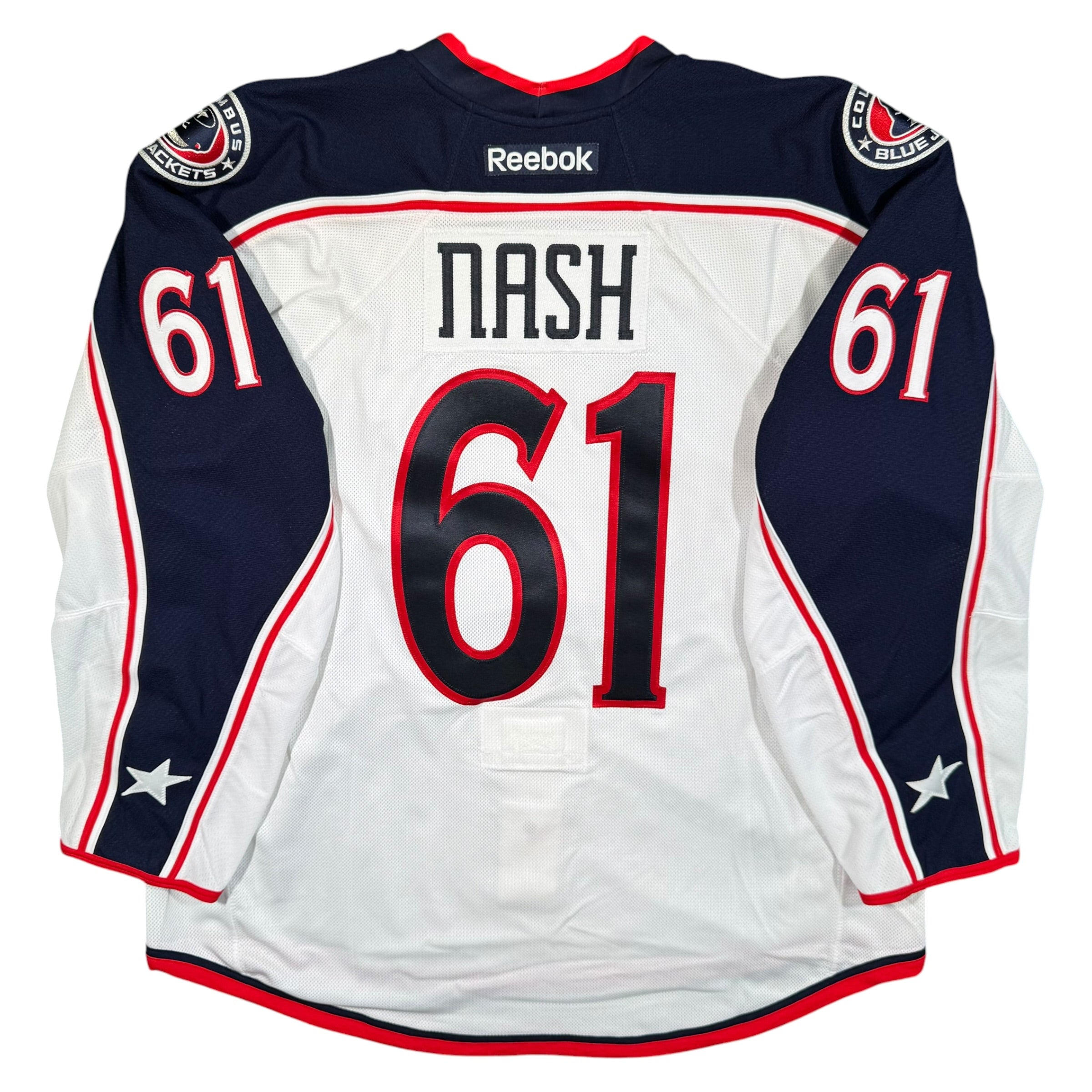 Rick Nash Columbus Blue Jackets Team Issued Reebok MIC Jersey -58+