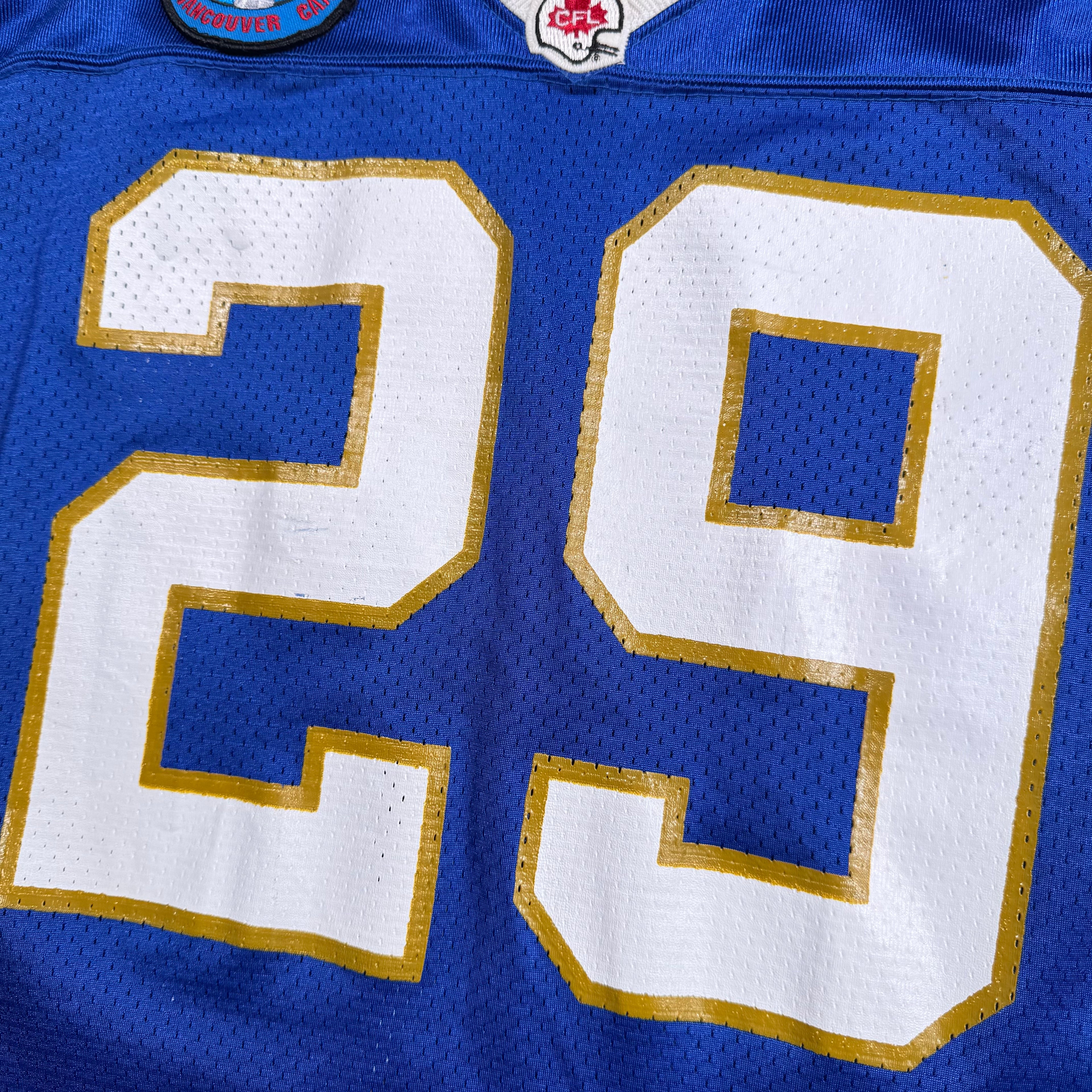 Lawrence Hatch Winnipeg Blue Bombers 1993 Game Worn Starter Jersey