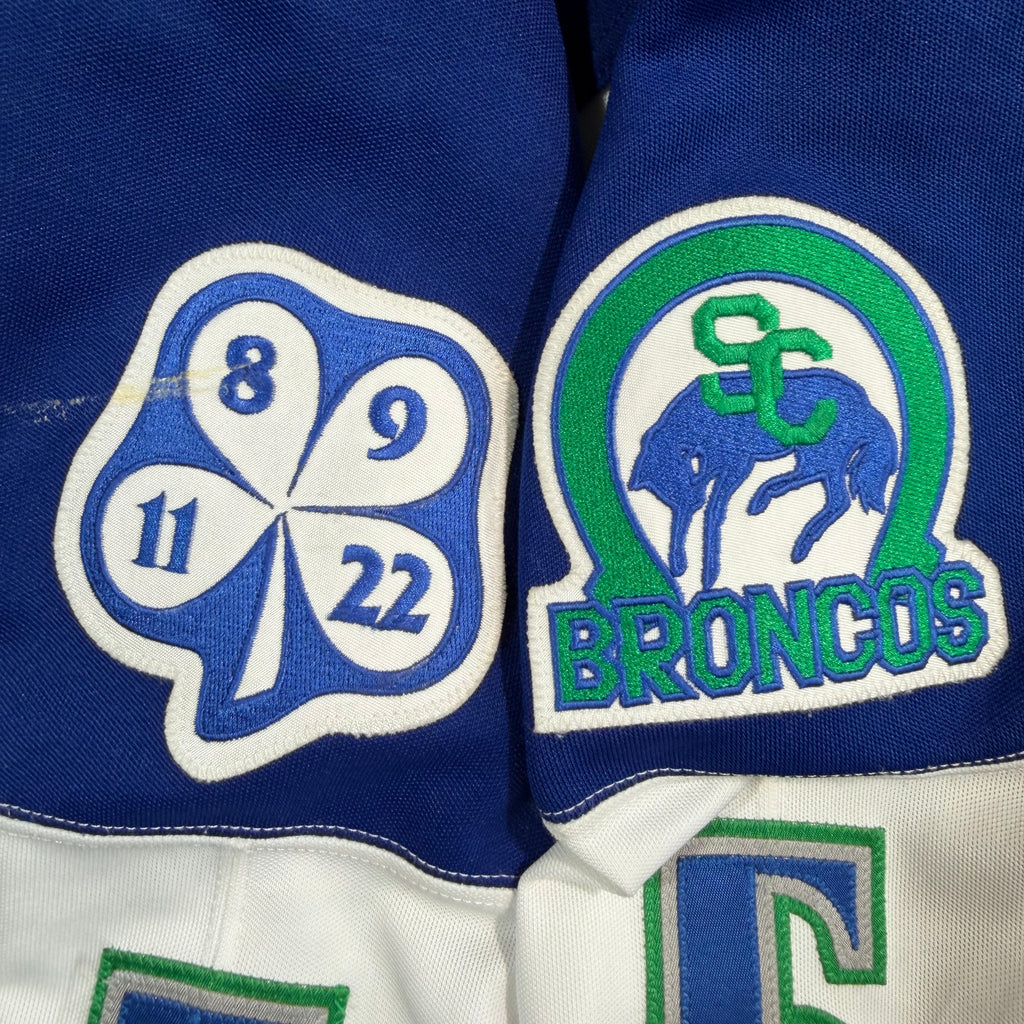 Myles Rumsey Swift Current Broncos Game Worn Reebok WHL Jersey