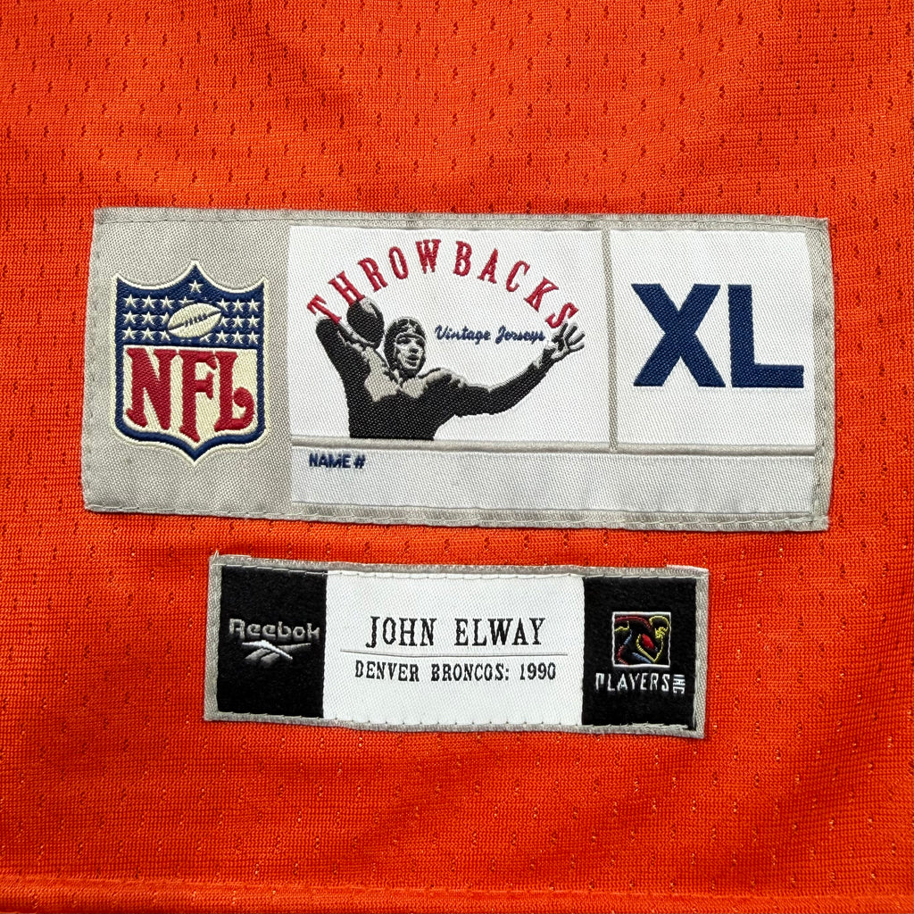 John Elway Denver Broncos Throwback Vintage Reebok NFL Jersey - XL
