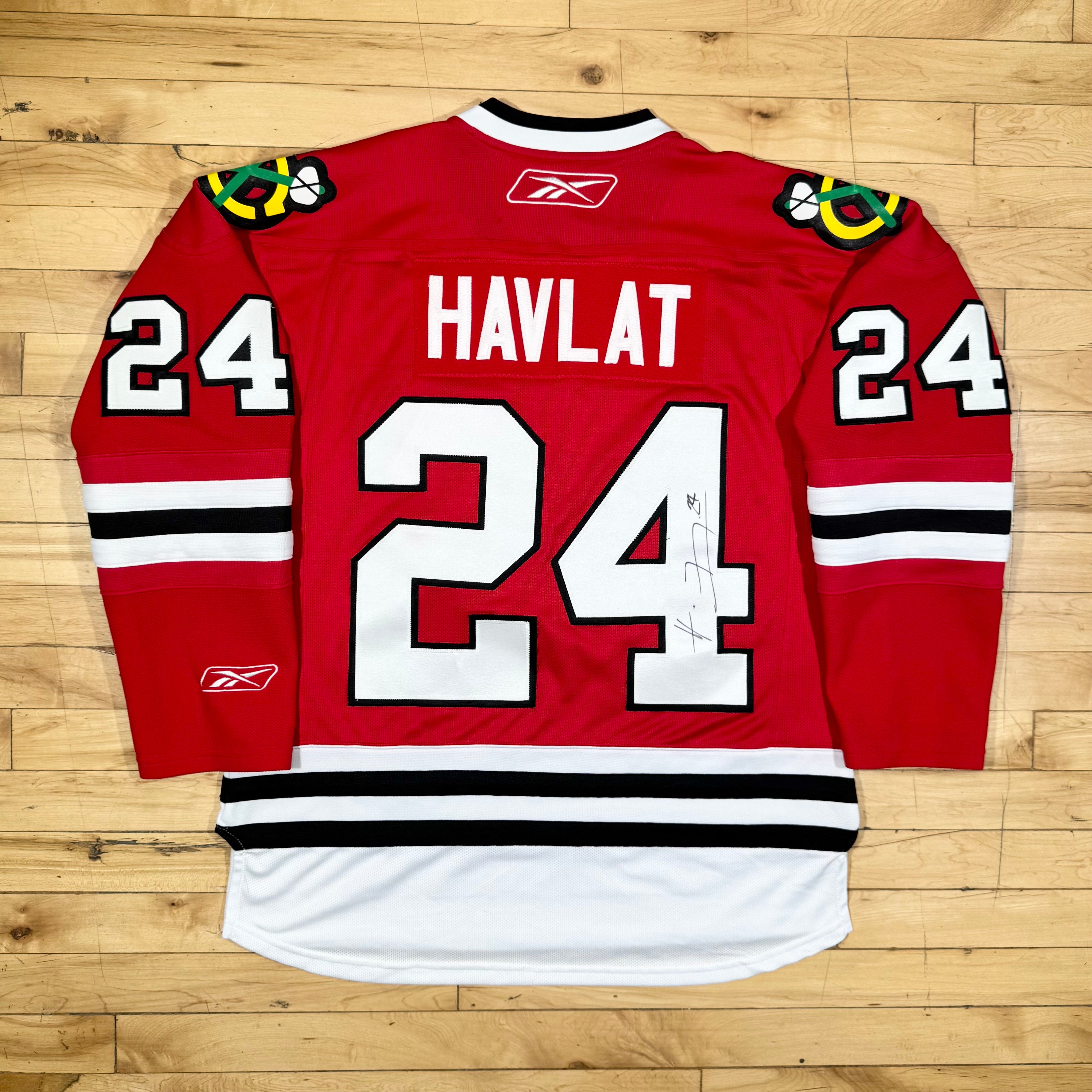 Martin Havlat Chicago Blackhawks Signed Reebok NHL Hockey Jersey Size Medium