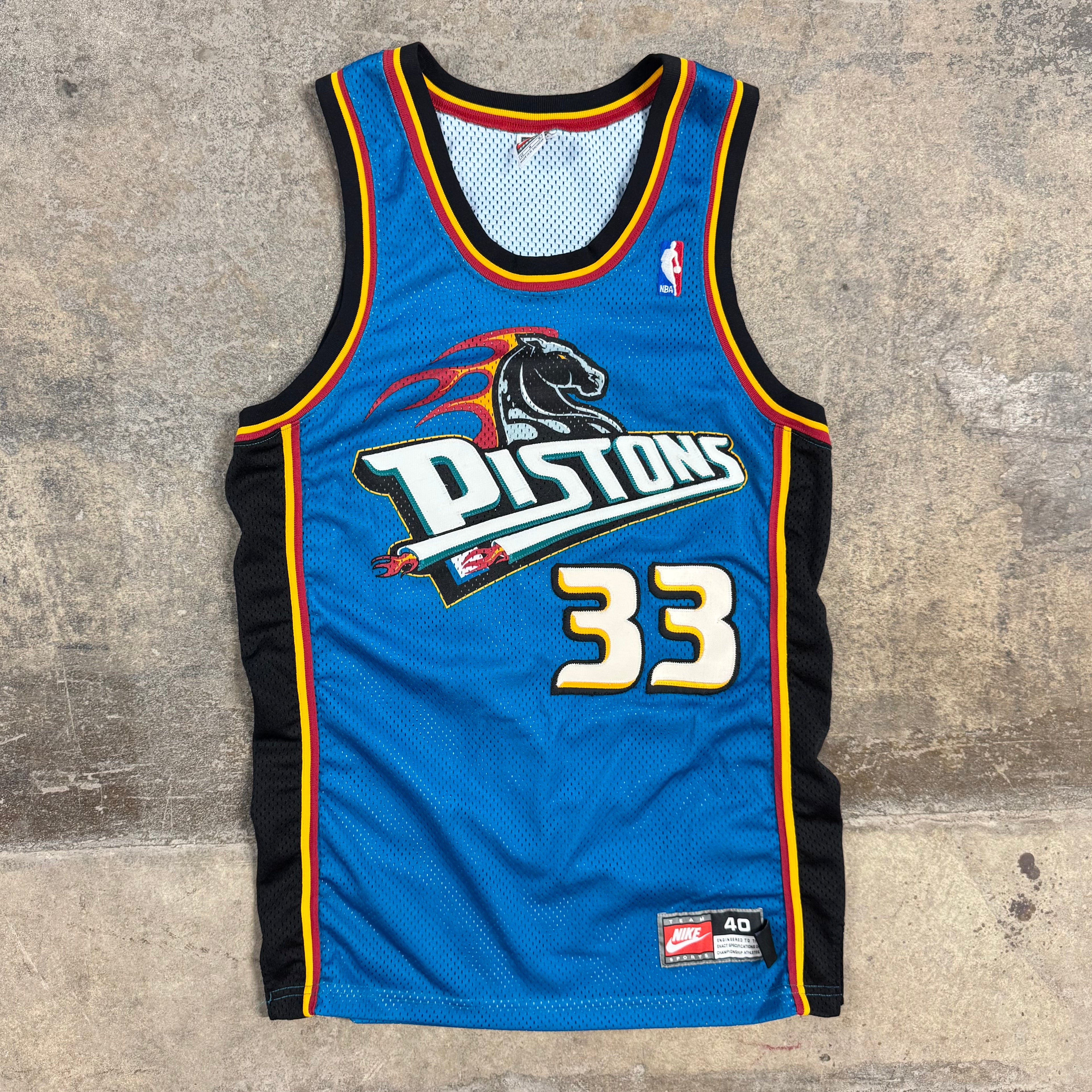 Grant Hill Detroit Pistons Vintage Nike Authentic NBA Jersey Size 40 Medium