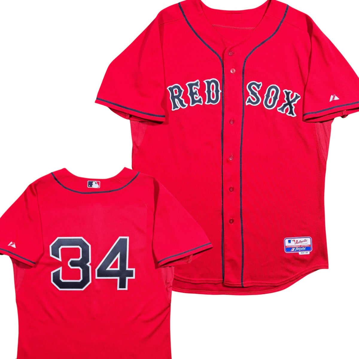 David Ortiz Boston Red Sox Authentic Majestic MLB Jersey - 48/XL