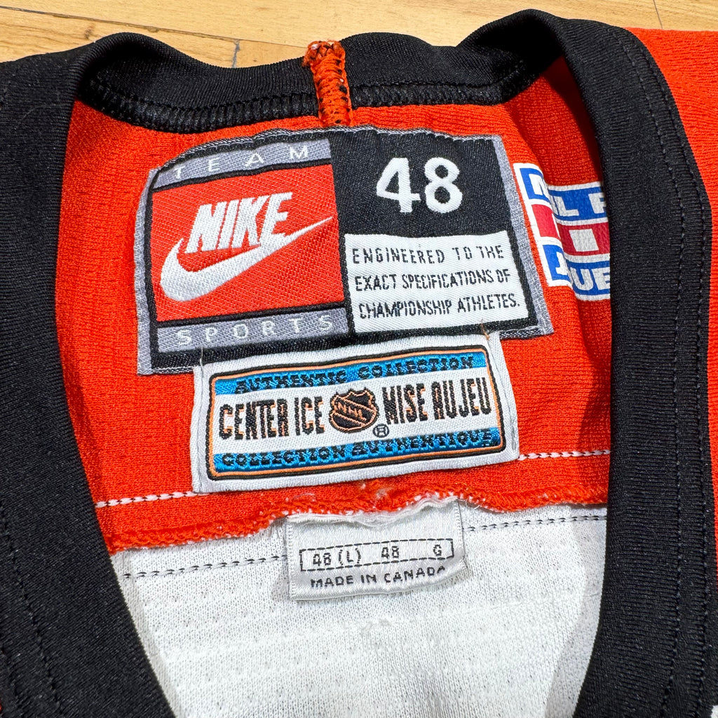 Eric Lindros Philadelphia Flyers Vintage Nike Authentic MIC NHL Jersey Size 48 L