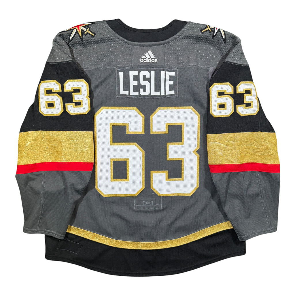 Zac Leslie Vegas Golden Knights 2018/19 Game Issued Adidas MIC NHL Jersey - 56/XXL