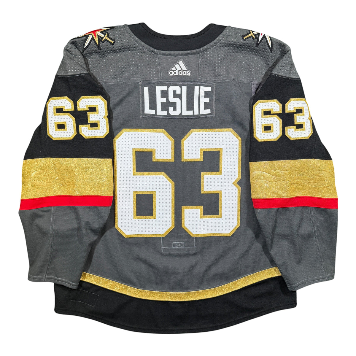 Zac Leslie Vegas Golden Knights 2018/19 Game Issued Adidas MIC NHL Jersey - 56/XXL