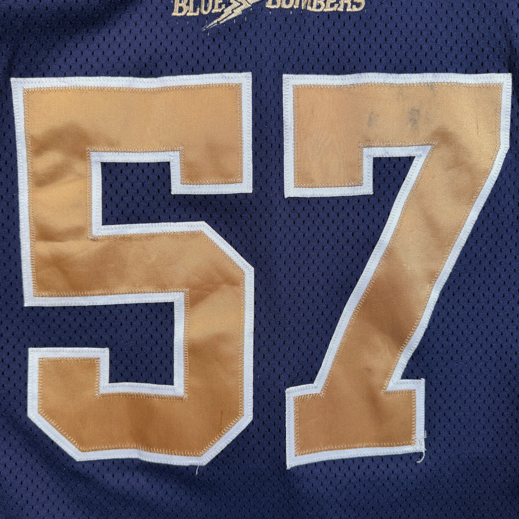 Devin Tyler Winnipeg Blue Bombers 2014 Game Worn CFL Jersey