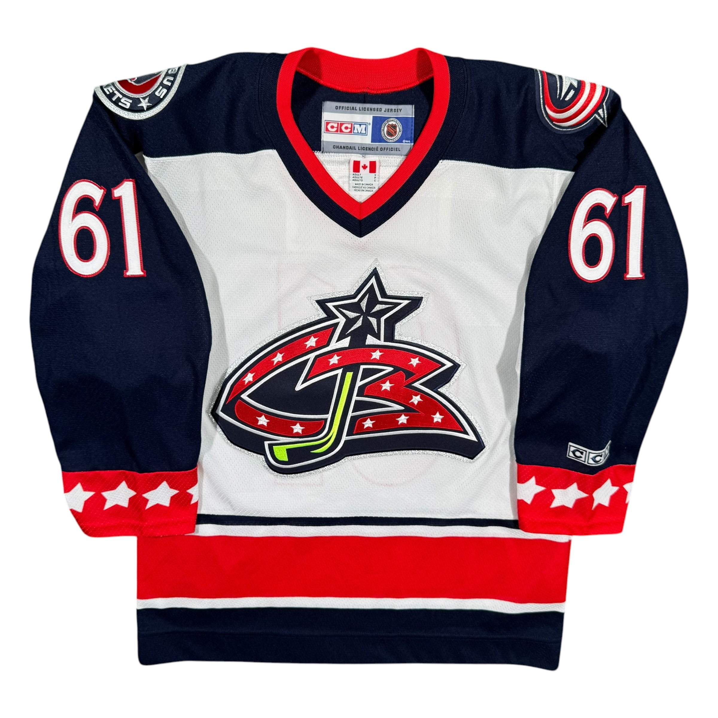Rick Nash Columbus Blue Jackets Vintage CCM NHL Jersey Size Small