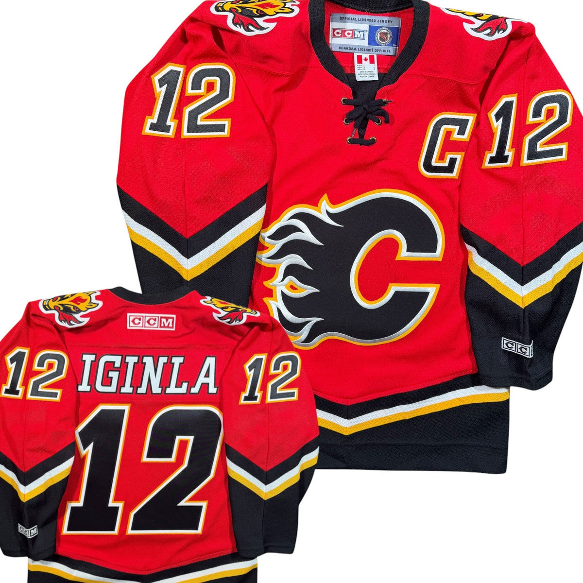 Jarome Iginla Calgary Flames Vintage CCM NHL Jersey - Small