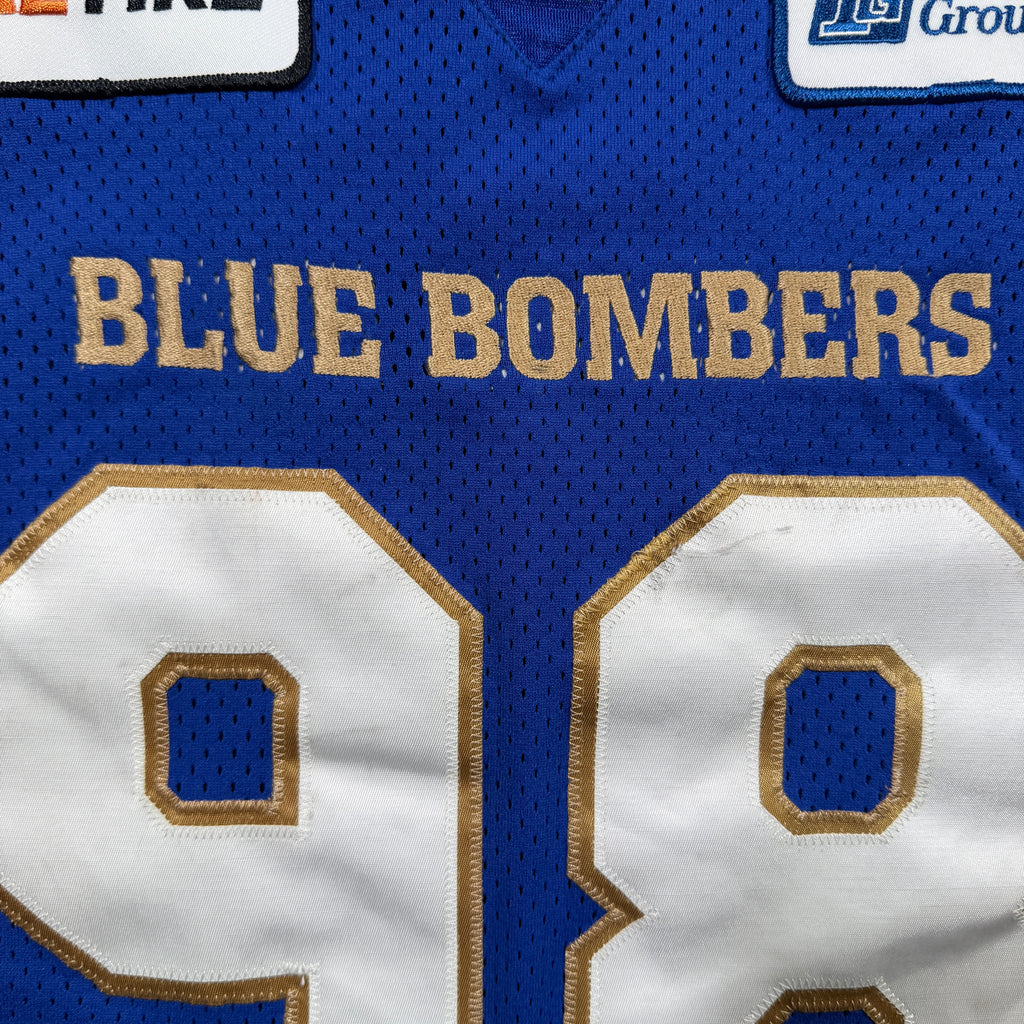 Steven Richardson Winnipeg Blue Bombers 2021 Game Worn Adidas CFL Jersey