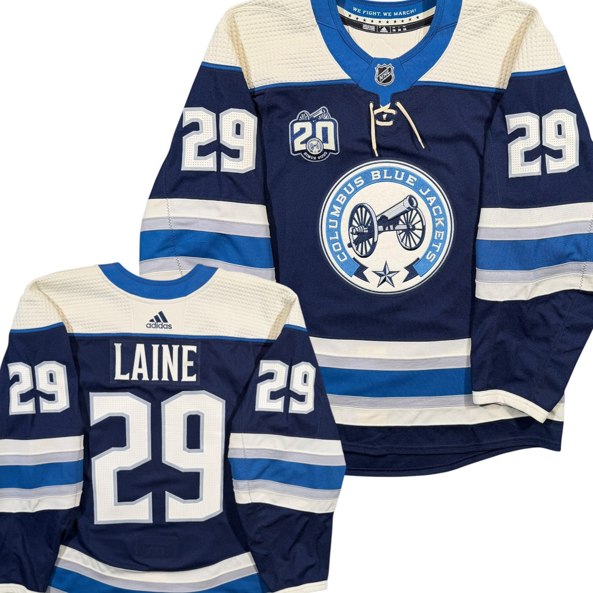 Patrik Laine Columbus Blue Jackets 20th Anniversary Authentic MIC NHL Jersey - 56/XXL