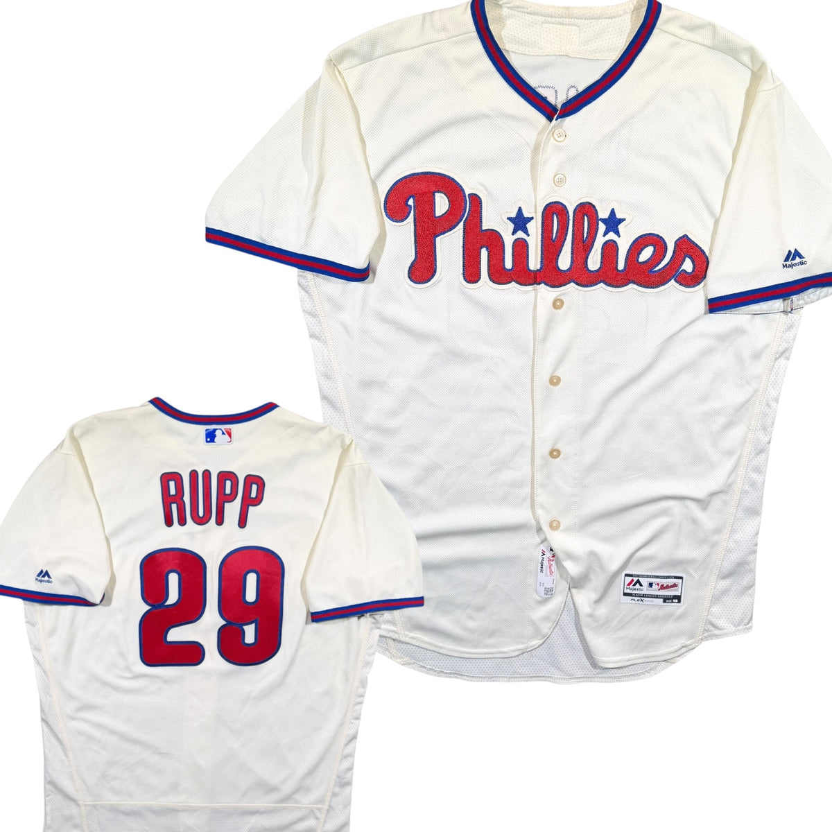 Cameron Rupp Philadelphia Phillies 2017/18 Game Issued Majestic MLB Jersey - 48/XL
