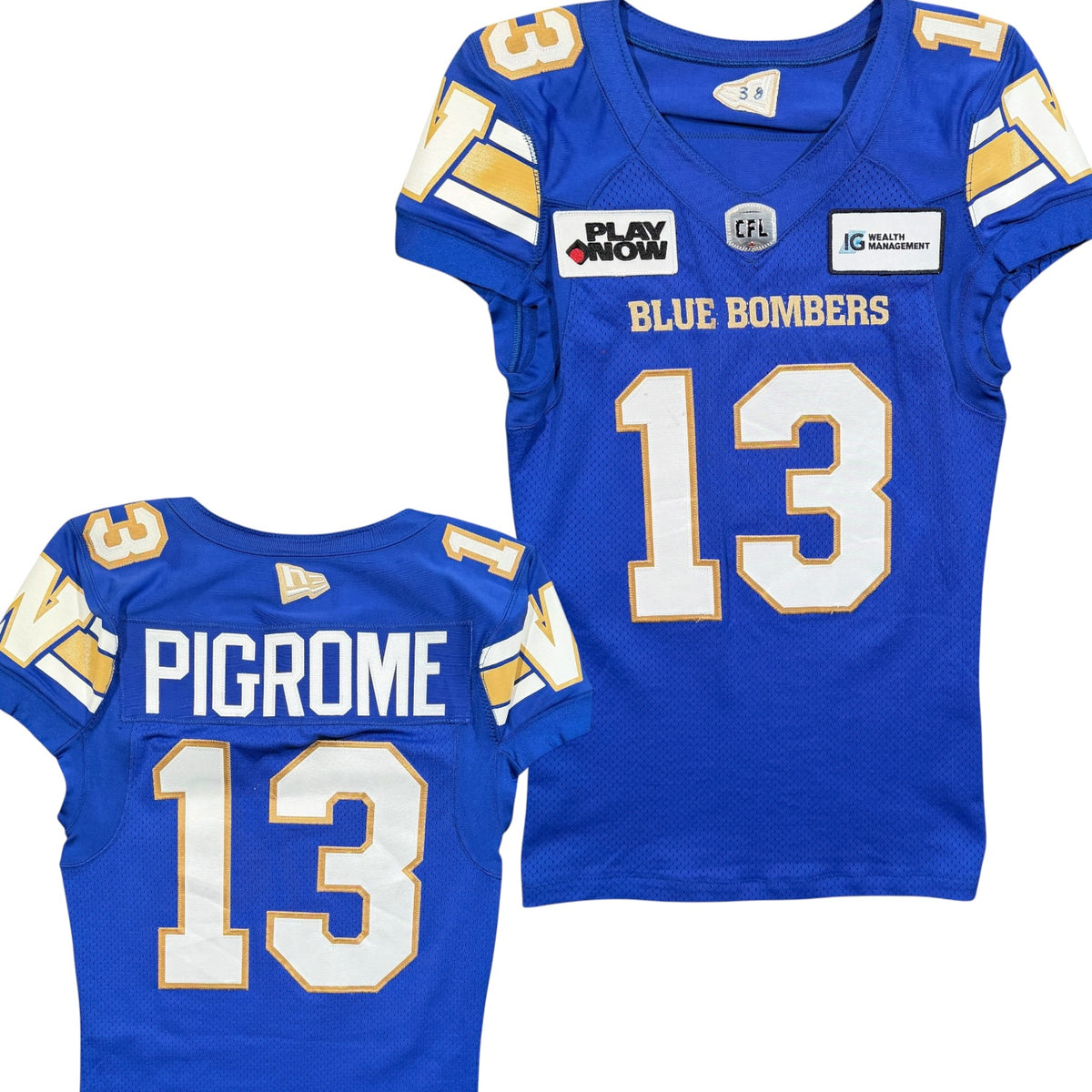 Tyrrell Pigrome Winnipeg Blue Bombers 2023 Game Worn New Era Jersey