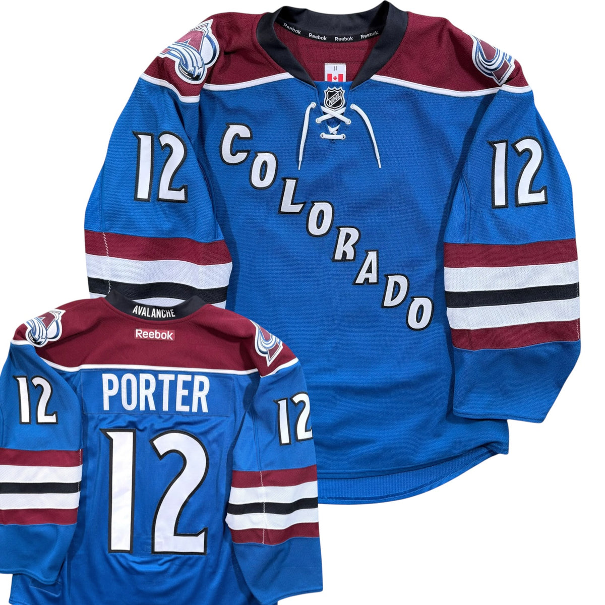 Kevin Porter Colorado Avalanche Alternate 2011/12 Game Worn Reebok NHL Jersey COA