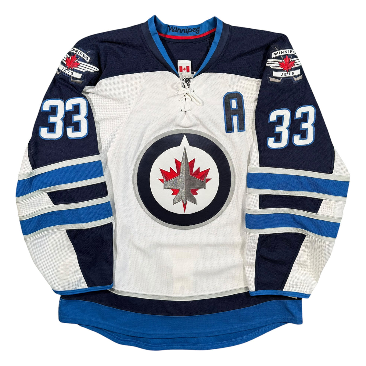 Dustin Byfuglien Winnipeg Jets Team Issued Reebok MIC Authentic NHL - 54/XL