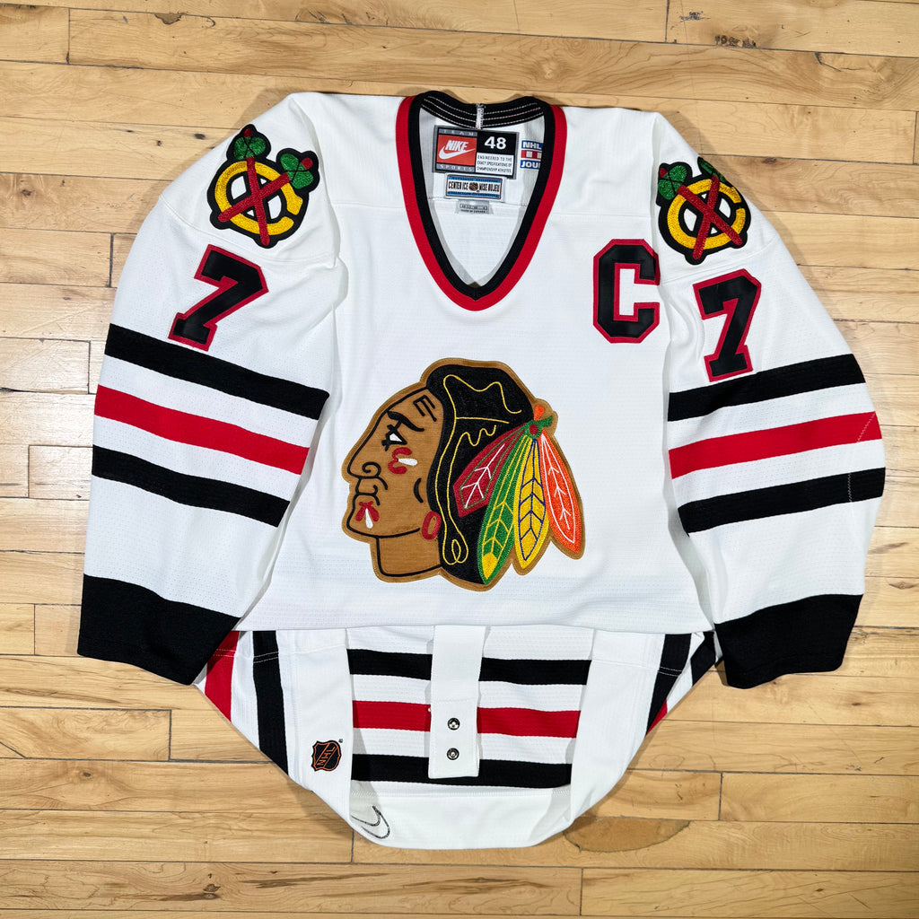 Chris Chelios Chicago Blackhawks Vintage Nike Authentic NHL Jersey Sz 48 Large