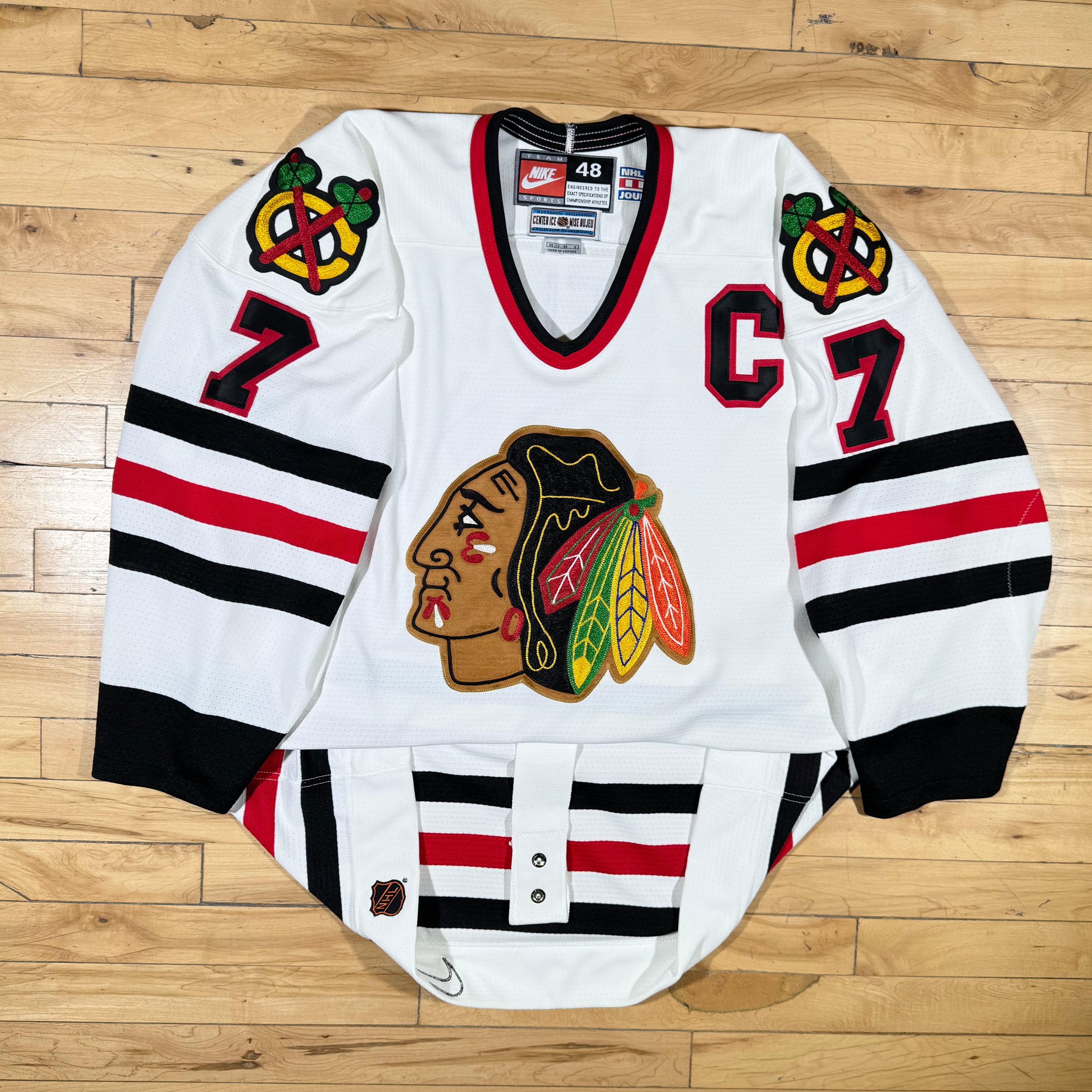 Chris Chelios Chicago Blackhawks Vintage Nike Authentic NHL Jersey Sz 48 Large