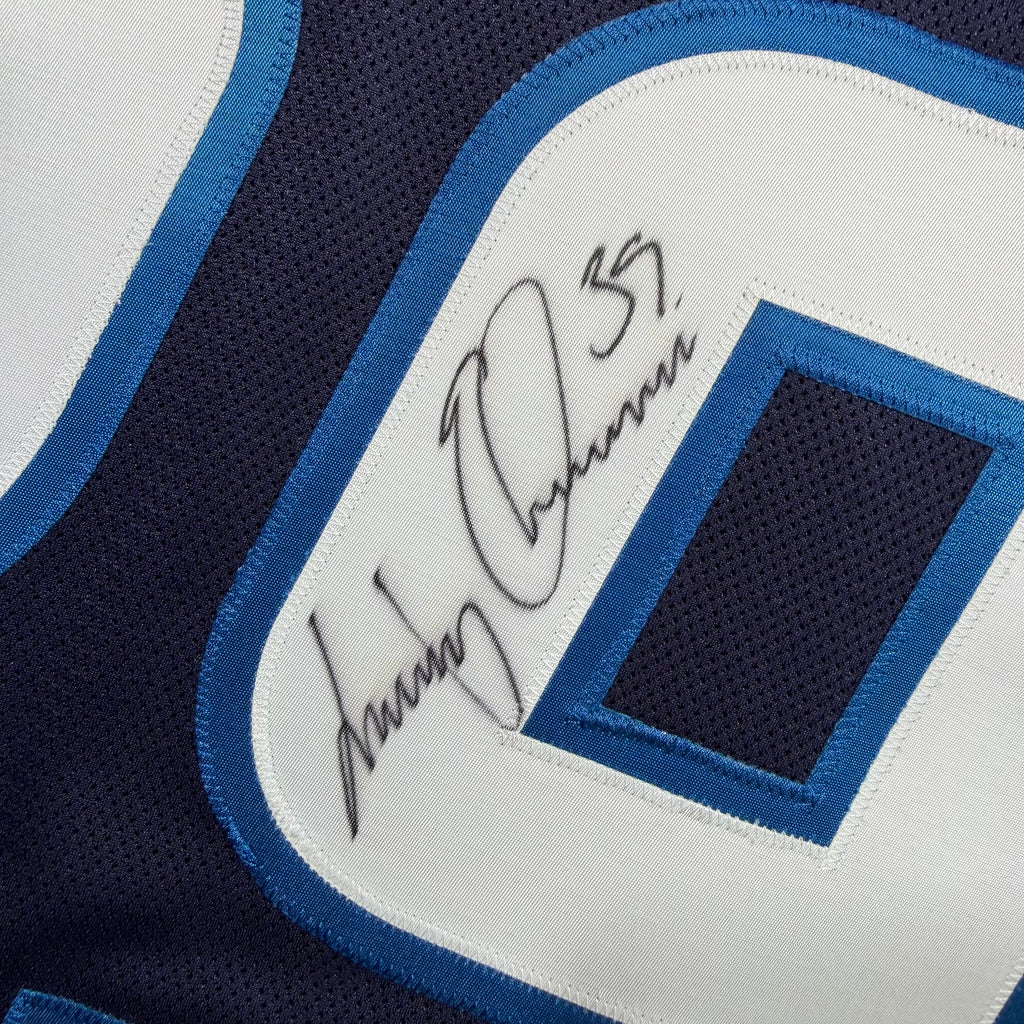 Tobias Enstrom Winnipeg Jets Signed MIC Reebok Authentic NHL Jersey - 52/Large