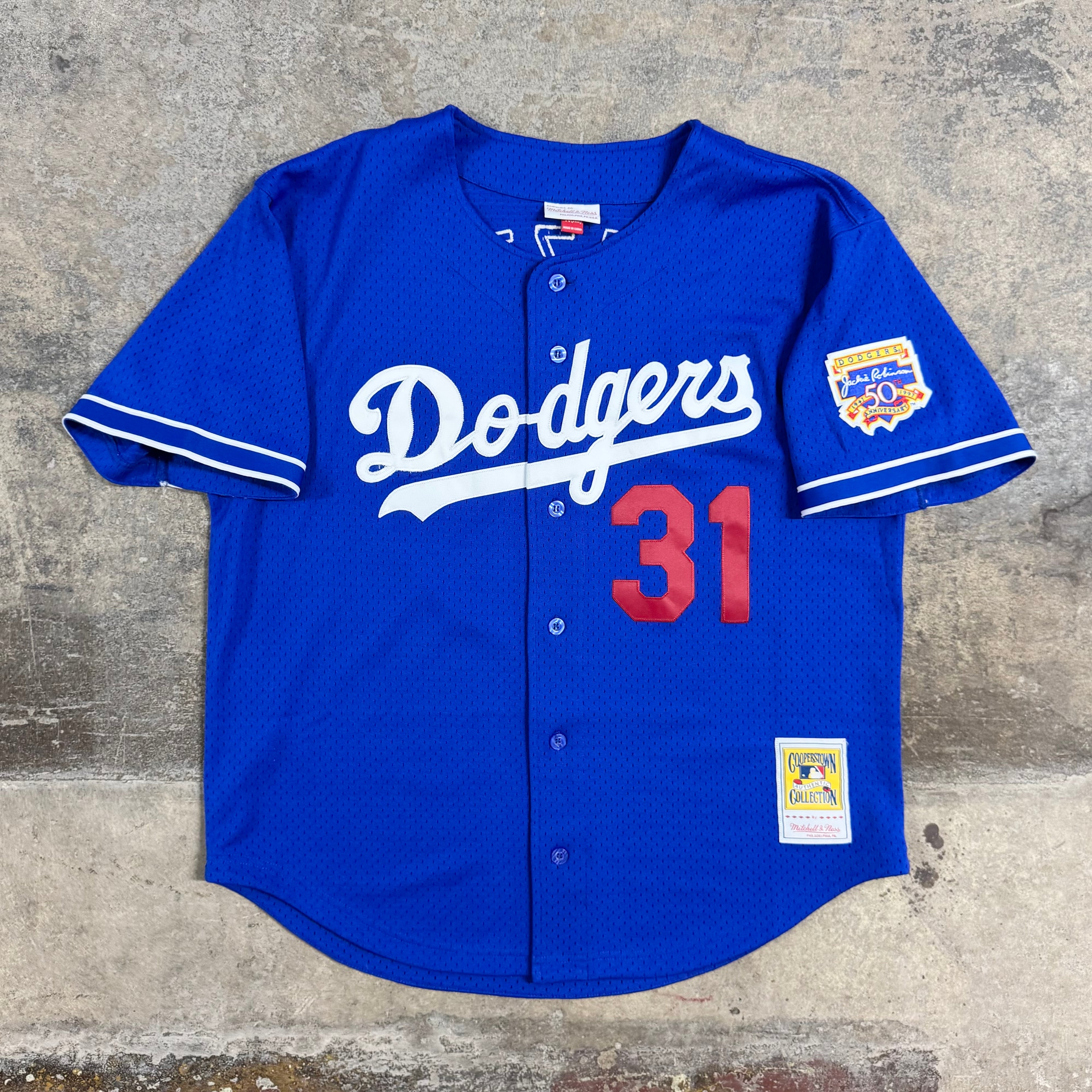 Mike Piazza Los Angeles Dodgers Mitchell & Ness MLB Baseball Jersey Size XL 48