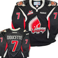 Braiden Doucette Moose Jaw Warriors Game Worn Reebok WHL Jersey - 56/XXL