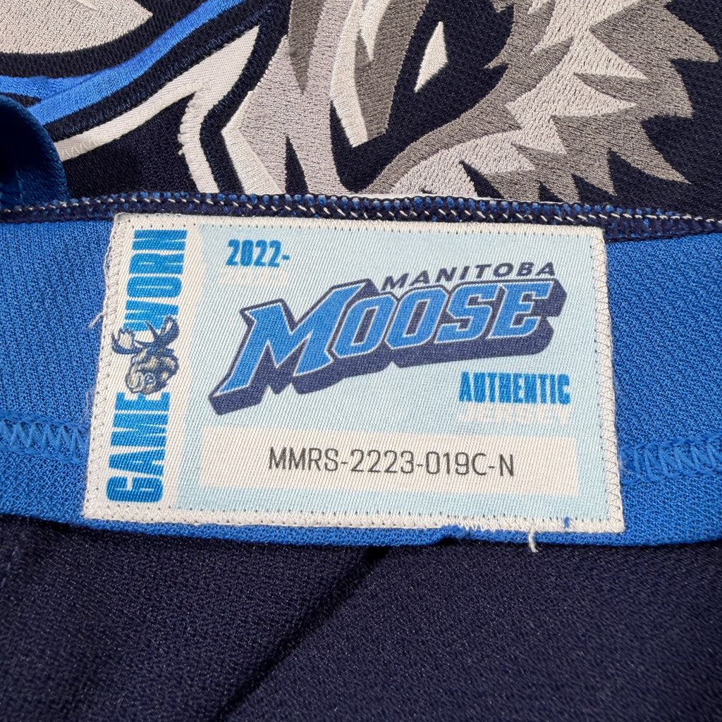 David Gustafsson Manitoba Moose 2023/24 Game Issued CCM AHL Jersey COA