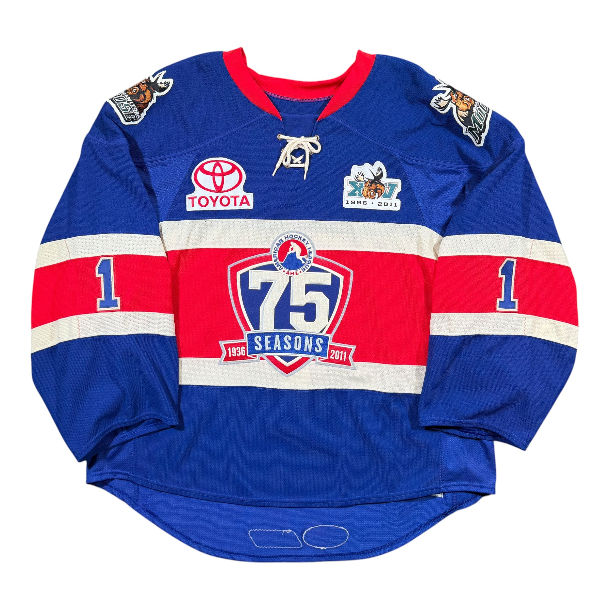 David Shantz Manitoba Moose 2010/11 Team Issued 15th Anniversary AHL Jersey - 58G