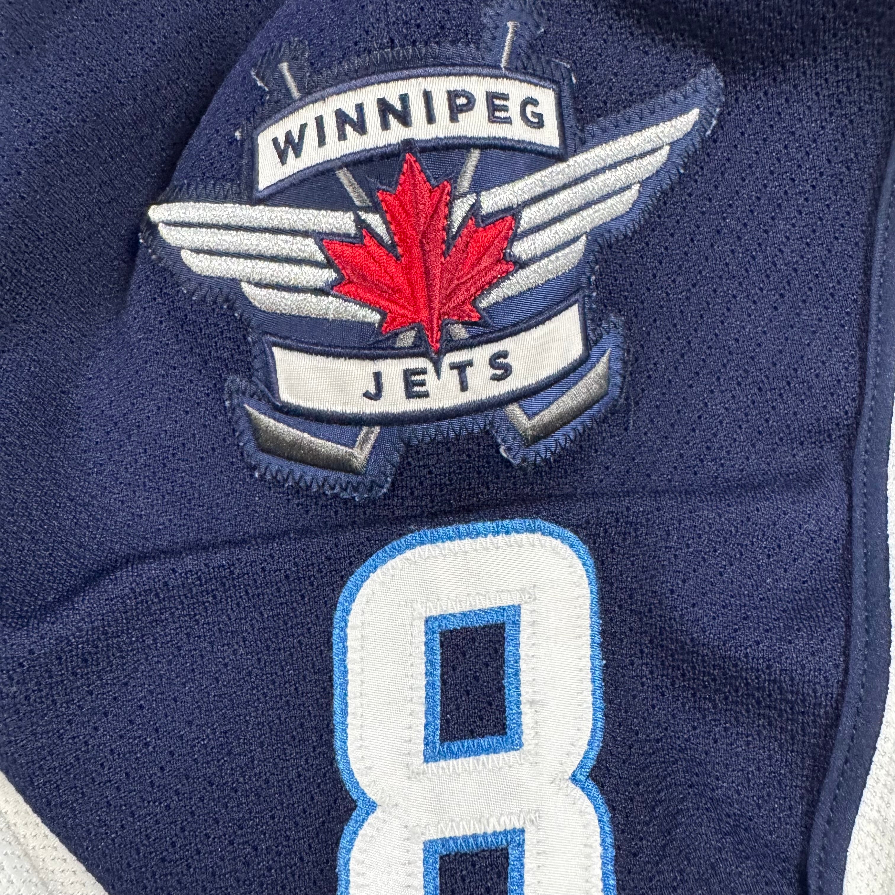 Jacob Trouba Winnipeg Jets MIC Reebok Authentic NHL Hockey Jersey Size 52 Large