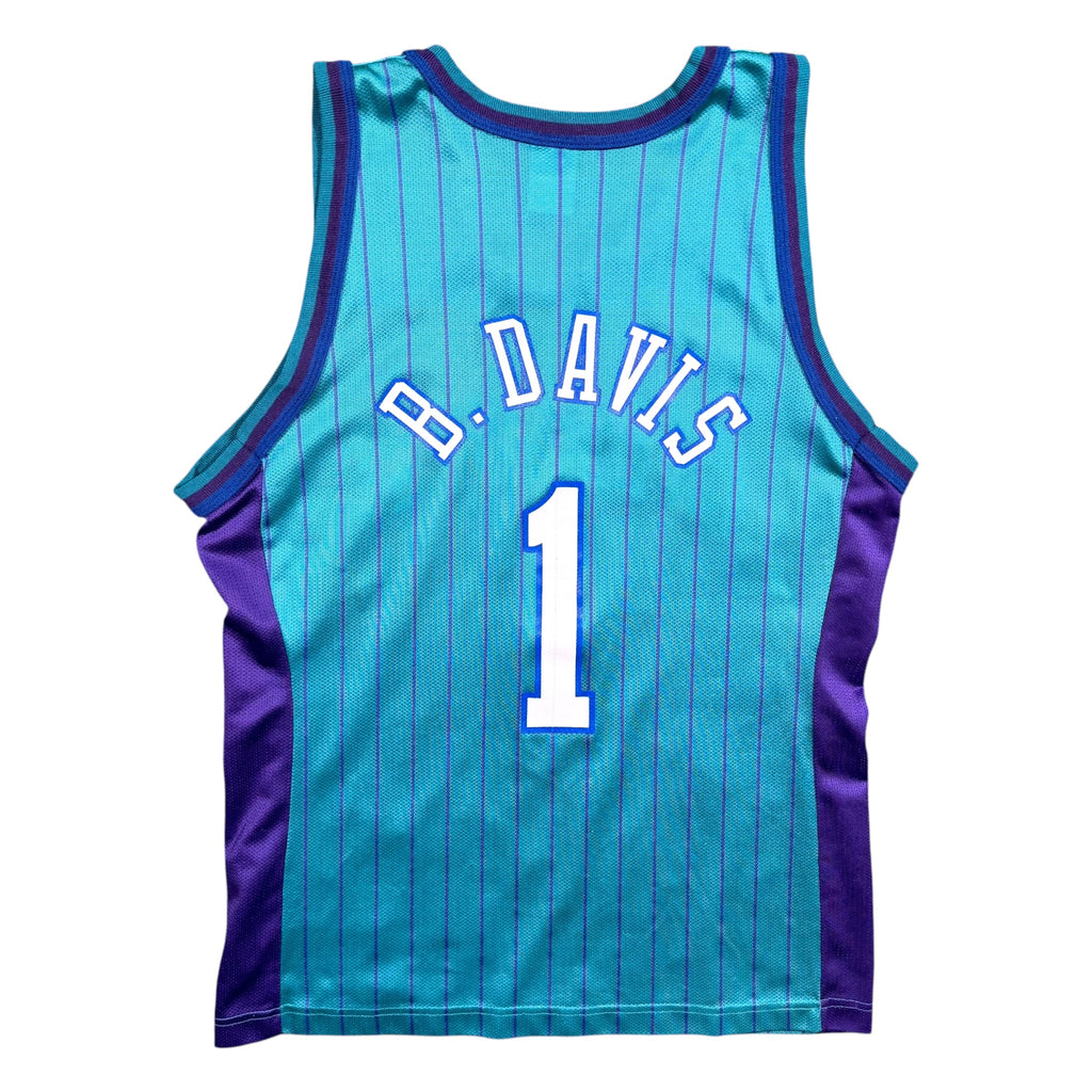 Baron Davis Charlotte Hornets Vintage Champion NBA Jersey - 40/Medium