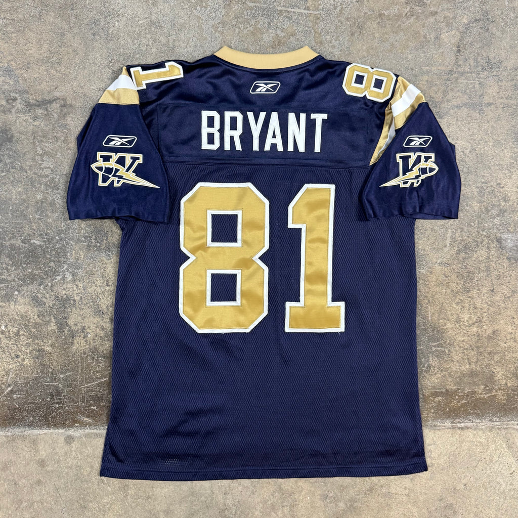 Romby Bryant Winnipeg Blue Bombers Vintage Reebok CFL Football Jersey Size Large