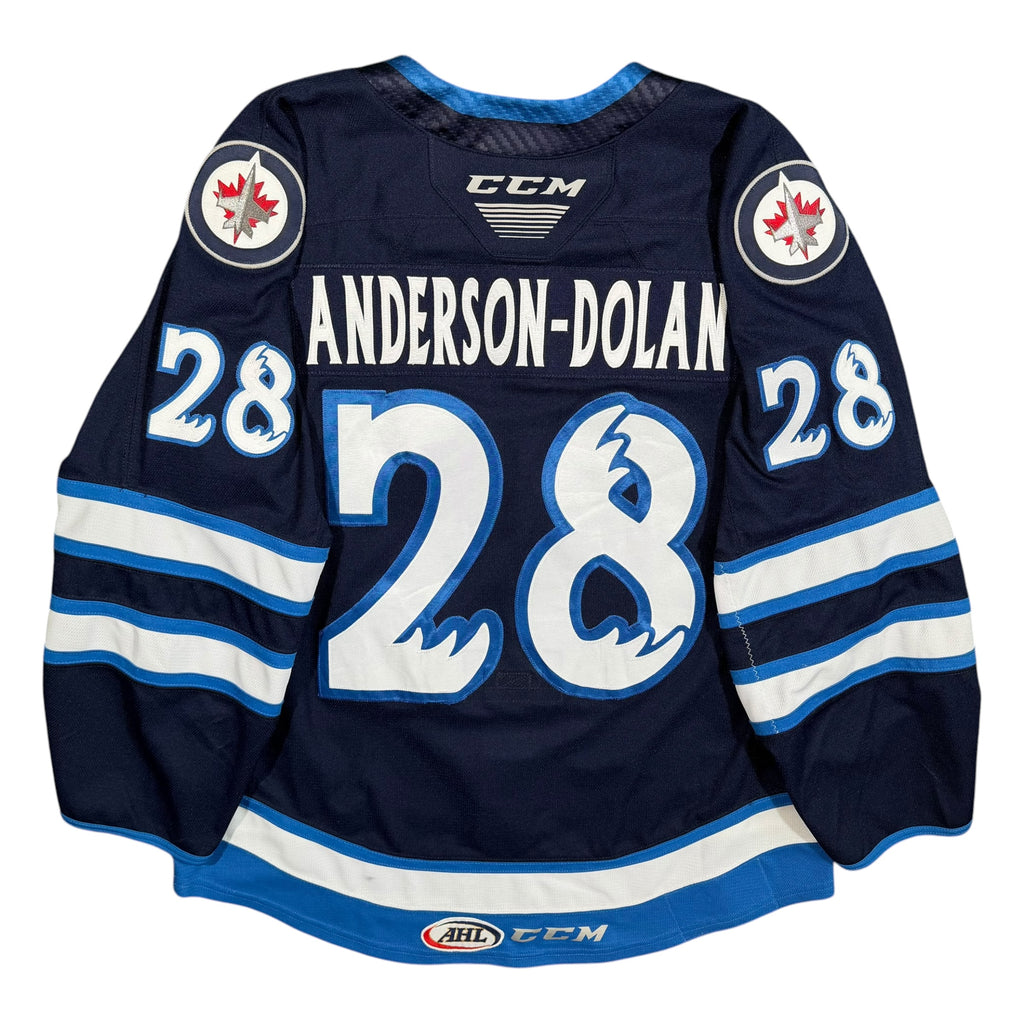 Jaret Anderson-Dolan Manitoba Moose 2024/25 Game Worn AHL CCM Jersey COA