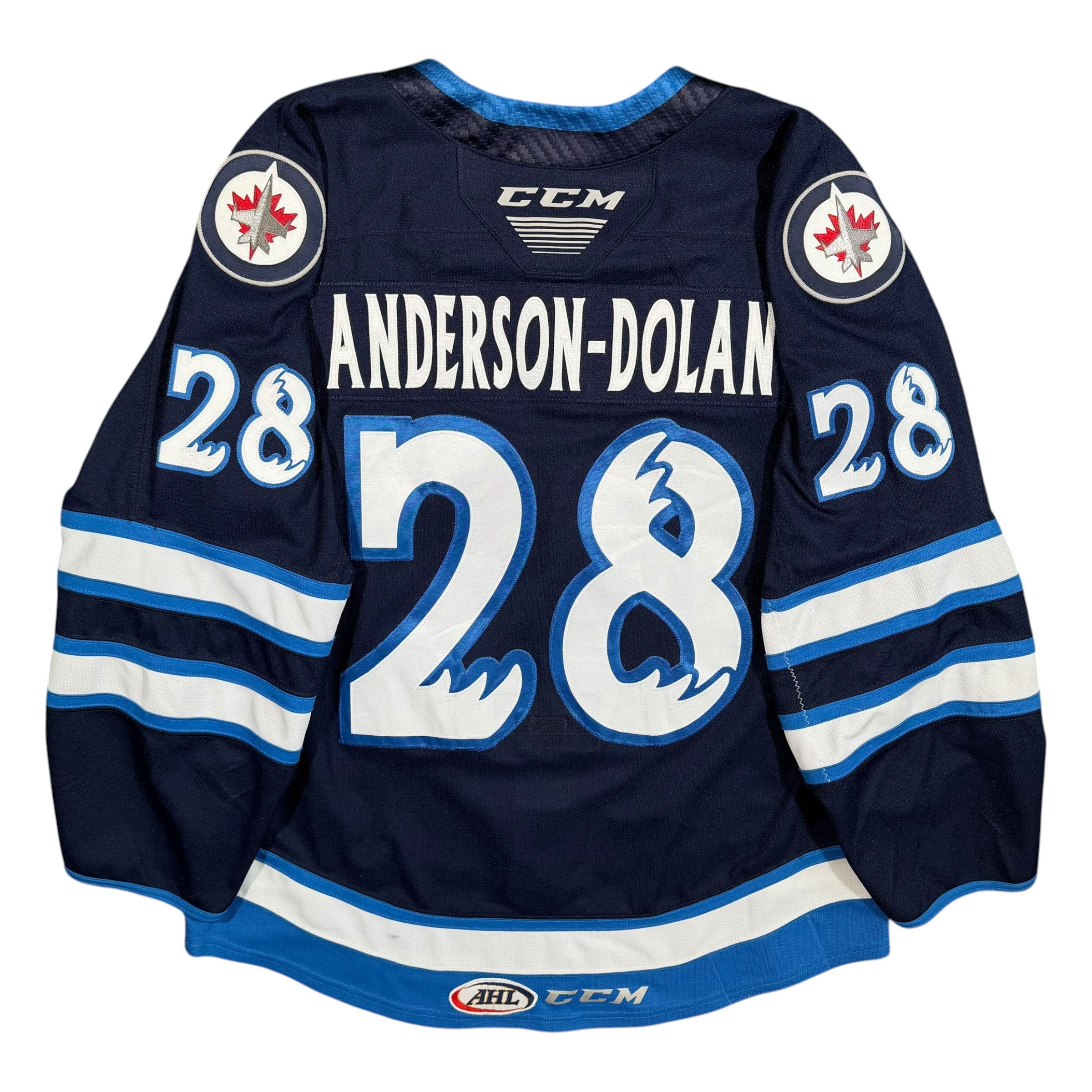 Jaret Anderson-Dolan Manitoba Moose 2024/25 Game Worn AHL CCM Jersey COA