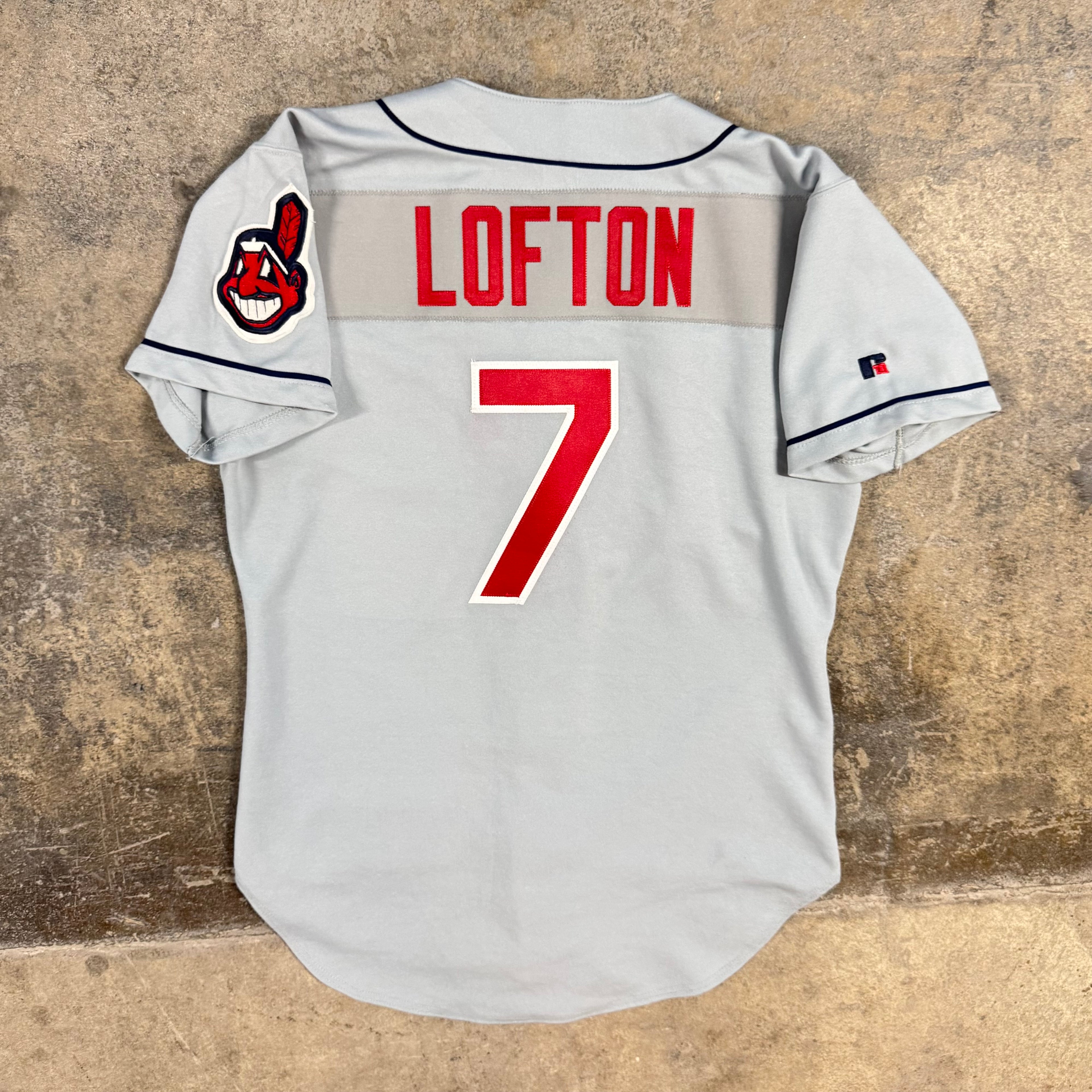 Kenny Lofton Cleveland Indians Vintage Authentic Russell MLB Jersey Size 40 Medium