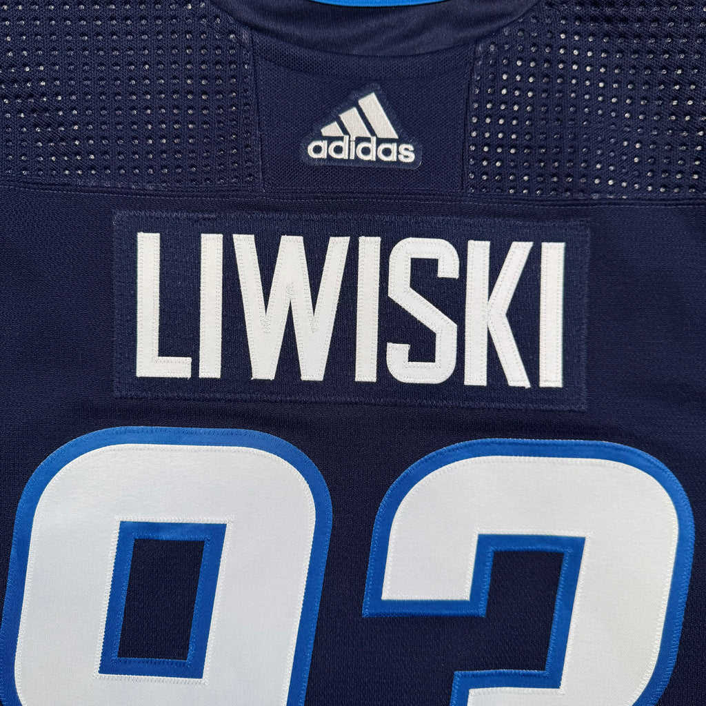 Mark Liwiski Winnipeg Jets 2022/23 Game Worn/Issued NHL Adidas Jersey