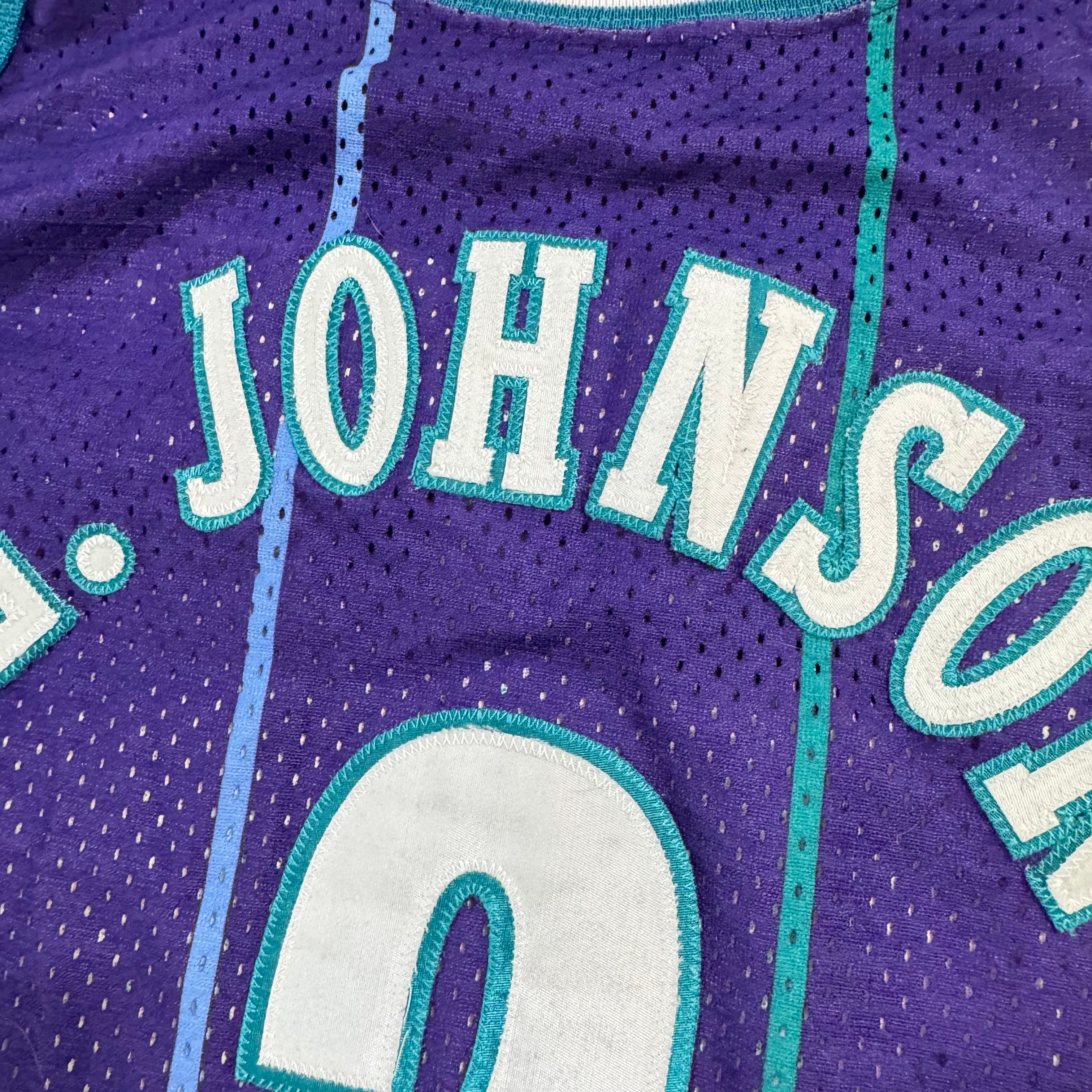 Larry Johnson Charlotte Hornets Vintage Champion Authentic NBA Jersey Size 48 XL