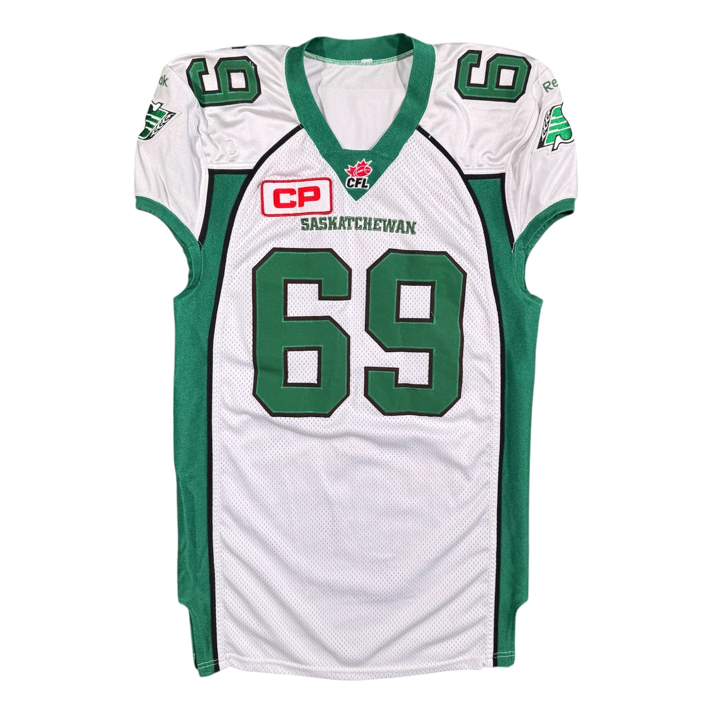 Corey Watman Saskatchewan Roughriders 2015 Game Worn CFL Reebok Jersey