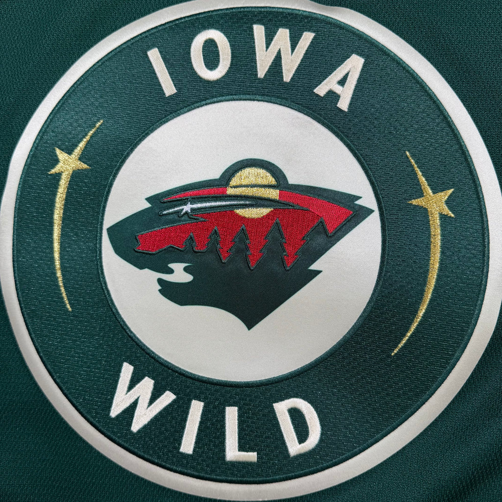 Carson Lambos Iowa Wild CCM AHL Hockey Jersey - Large